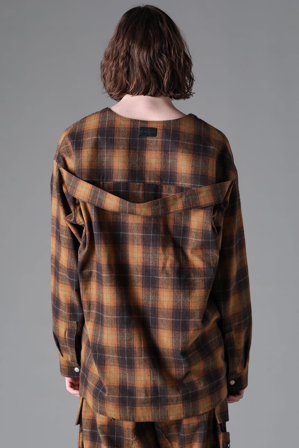 《2026AW先行予約》Plaid Cardigan Shirts""Soft Greige / Black Camel / Warm Brown" " / プレイドカーディガンシャツ"ソフトグレージュ/ブラックキャメル/ウォームブラウン"