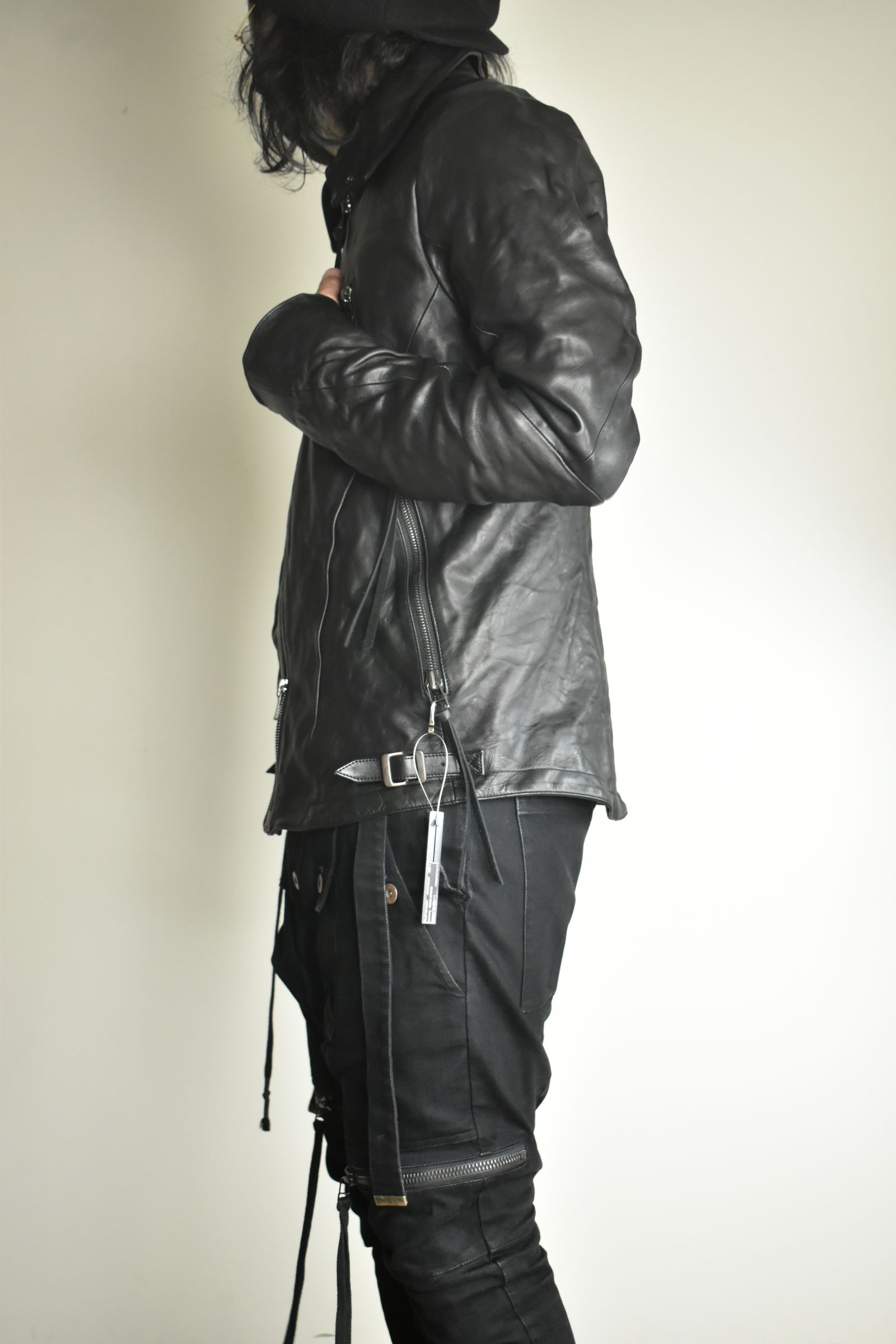 Horse Leather Collar Detachable Jacket"Black" / ホースレザーカラーデタッチャブルジャケット"ブラック"
