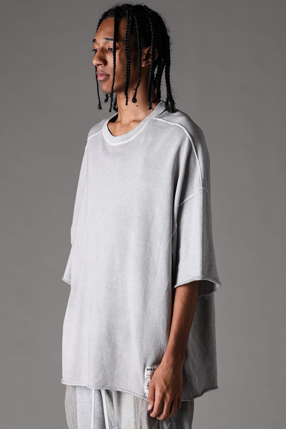 《2027SS先行予約》Sumi Dyed Lightweight French Terry Jumbo Tee"L.Grey / D.Grey" / 墨染ミニ裏毛ジャンボTee "ライトグレー /ダークグレー"