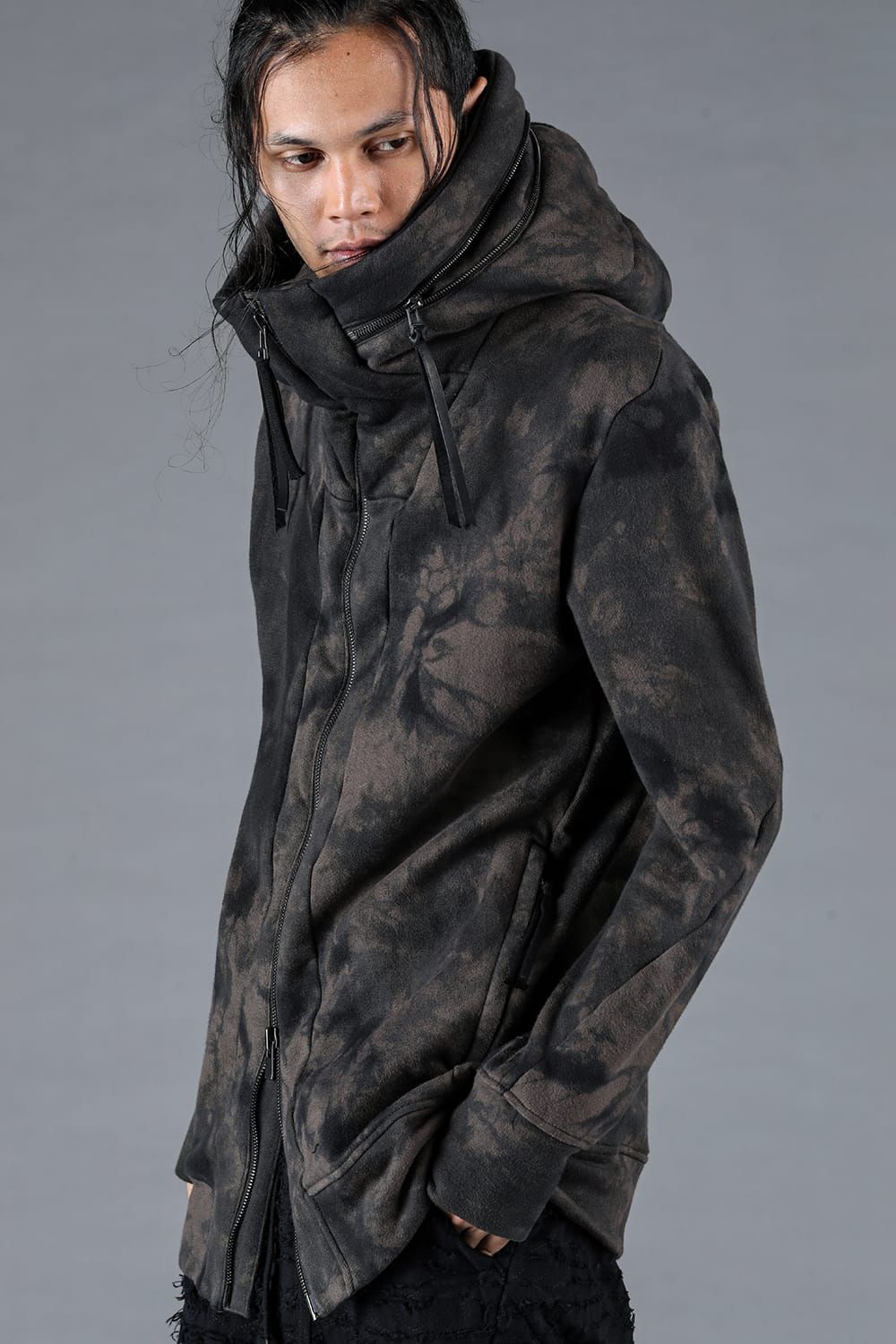 Non Ply Yarn Lined Hooded Jacket"Dust" /  無撚糸裏毛フーデッドジャケット"ダスト"