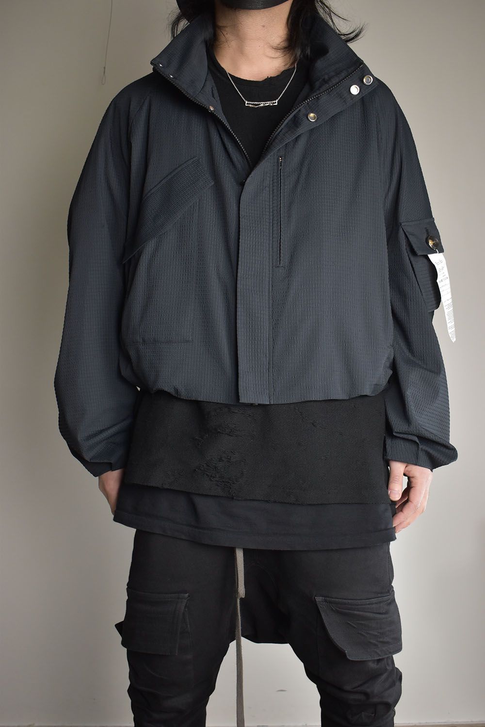 Cropped Hood Blouson"Black" / クロップドフードブルゾン"ブラック"