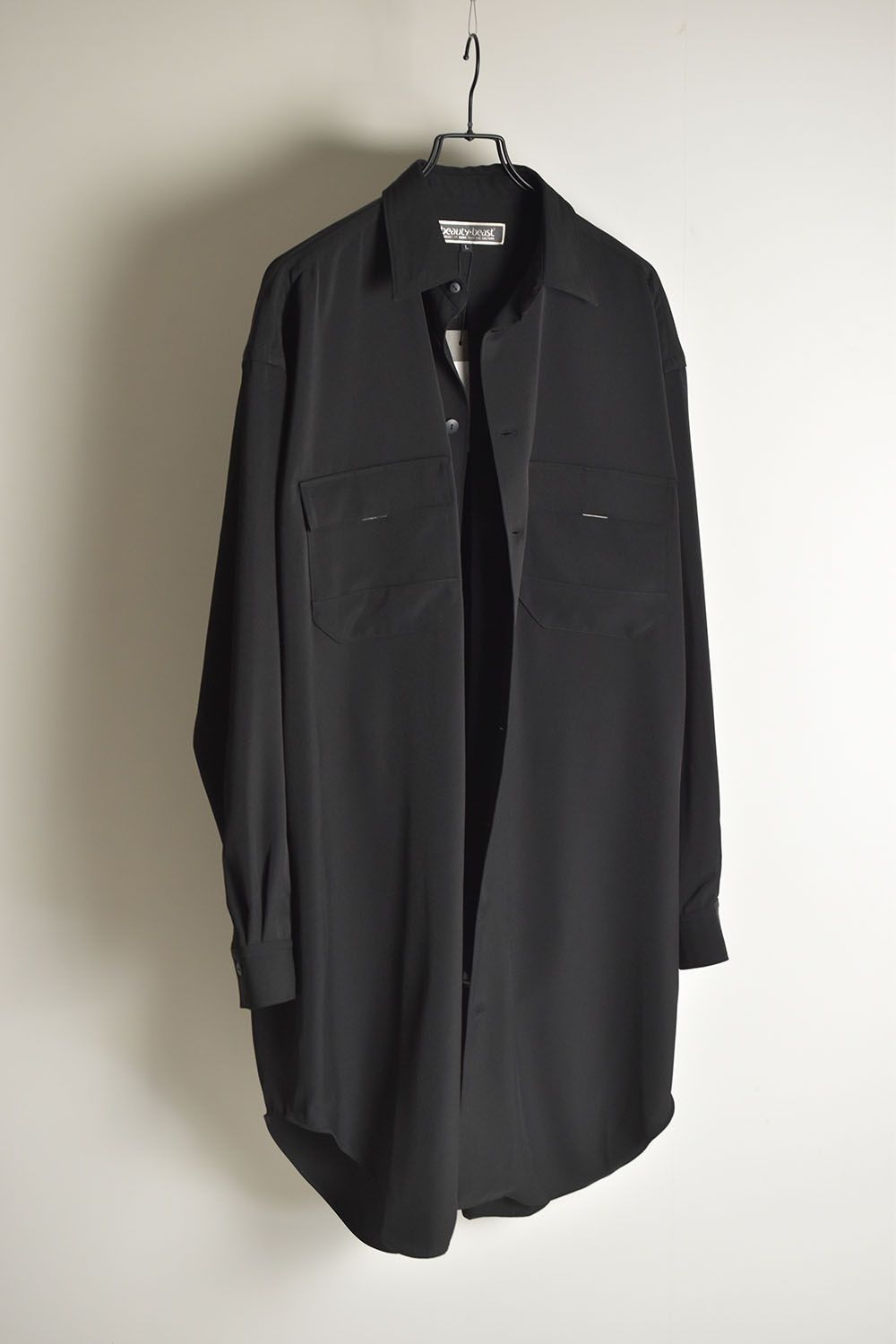 Super Long Shirts Jacket"Black"/スーパーロングシャツジャケット"ブラック"