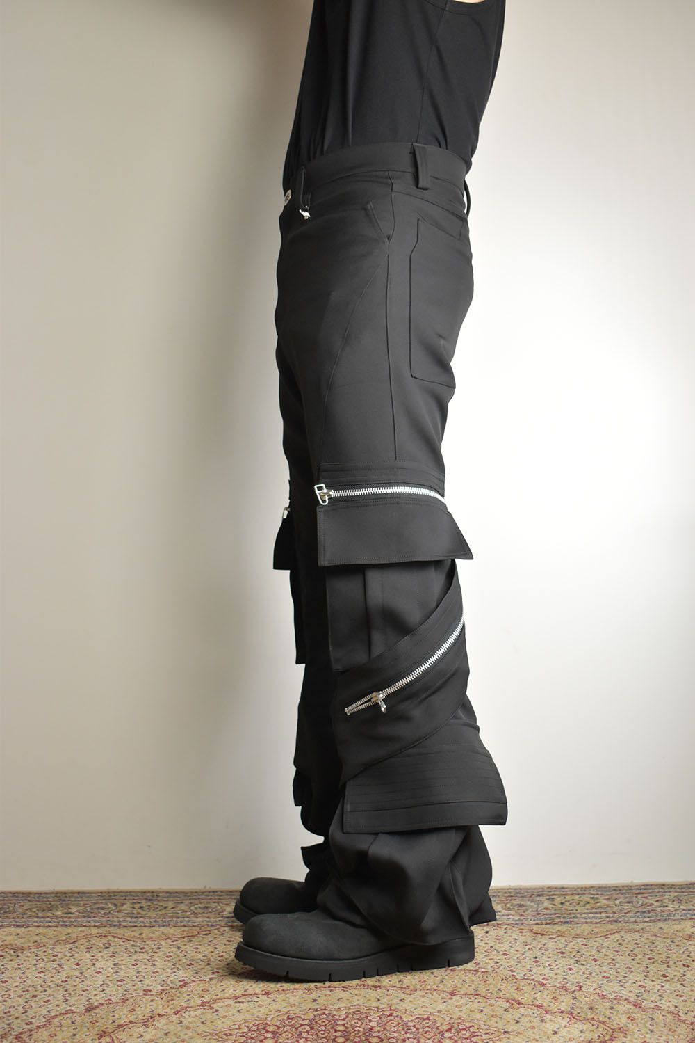 Cargo Flare Baggy Pants"Black" / カーゴフレアバギーパンツ"ブラック"