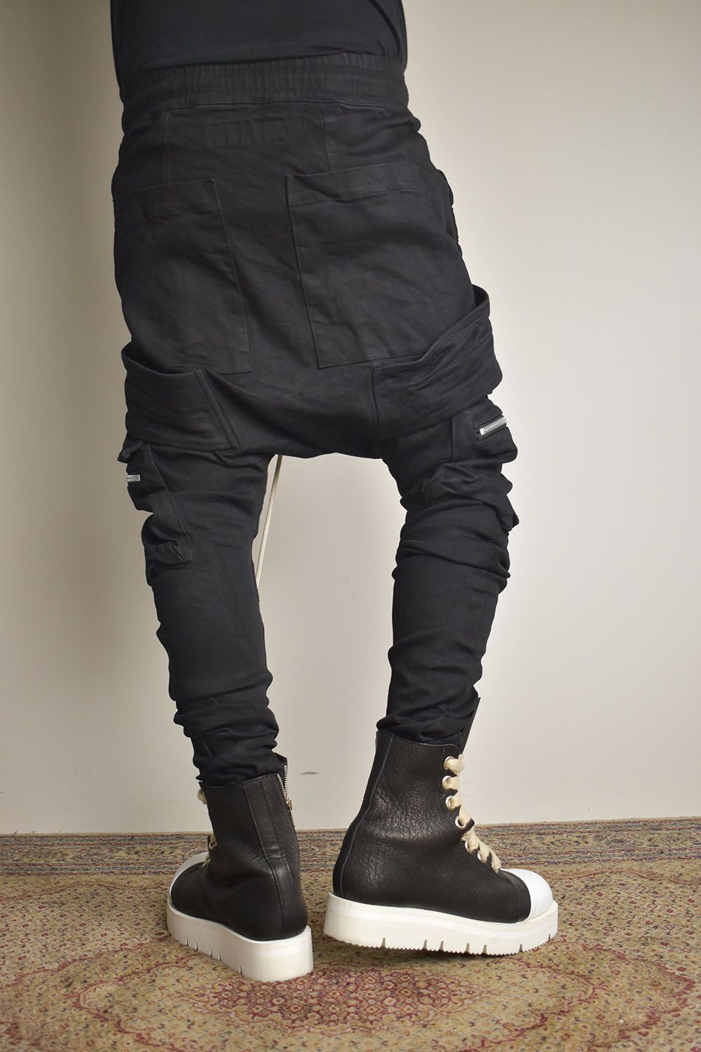 Denim  Cargo Sarouel Skinny"Black"/デニムカーゴサルエルスキニー"ブラック"