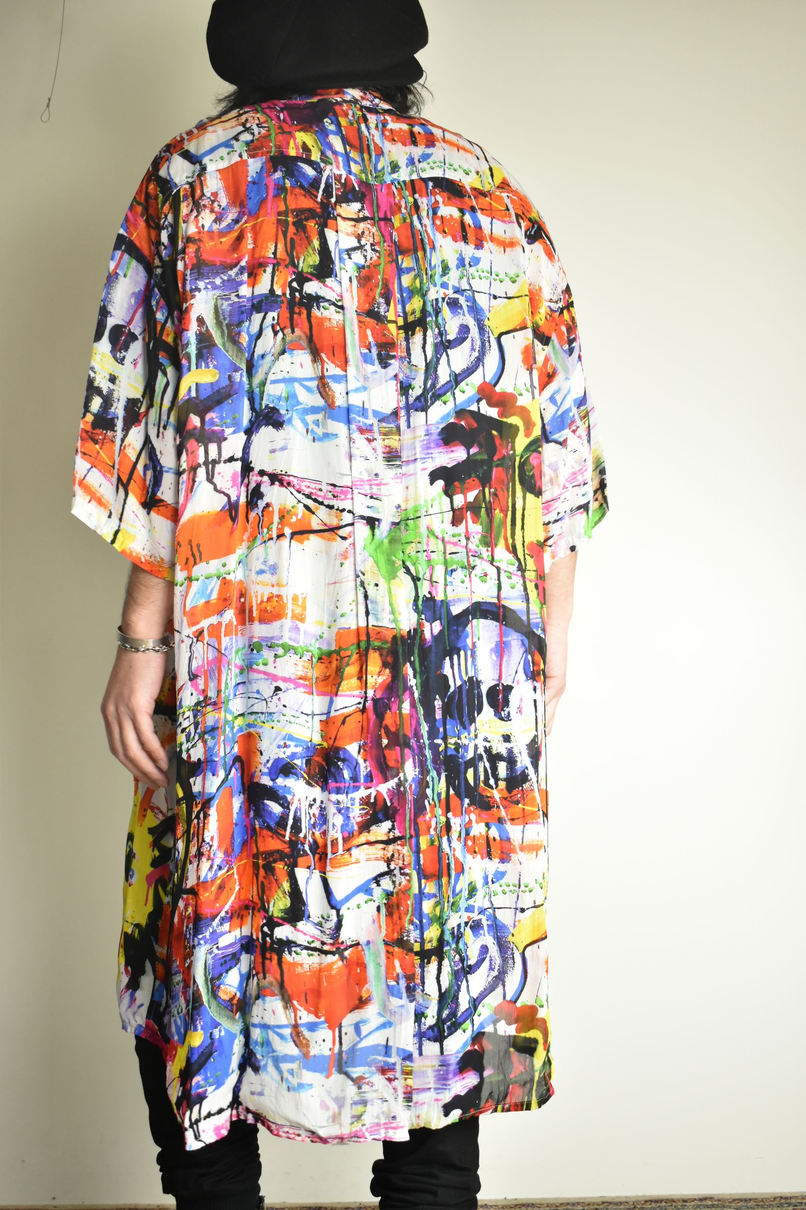 Rayon Chiffon Inkjet Print Short-Sleeved Big Shirt&Dress"Color Print" / レーヨンシフォンインクジェットプリント半袖ビッグシャツ / ワンピース"カラープリント"