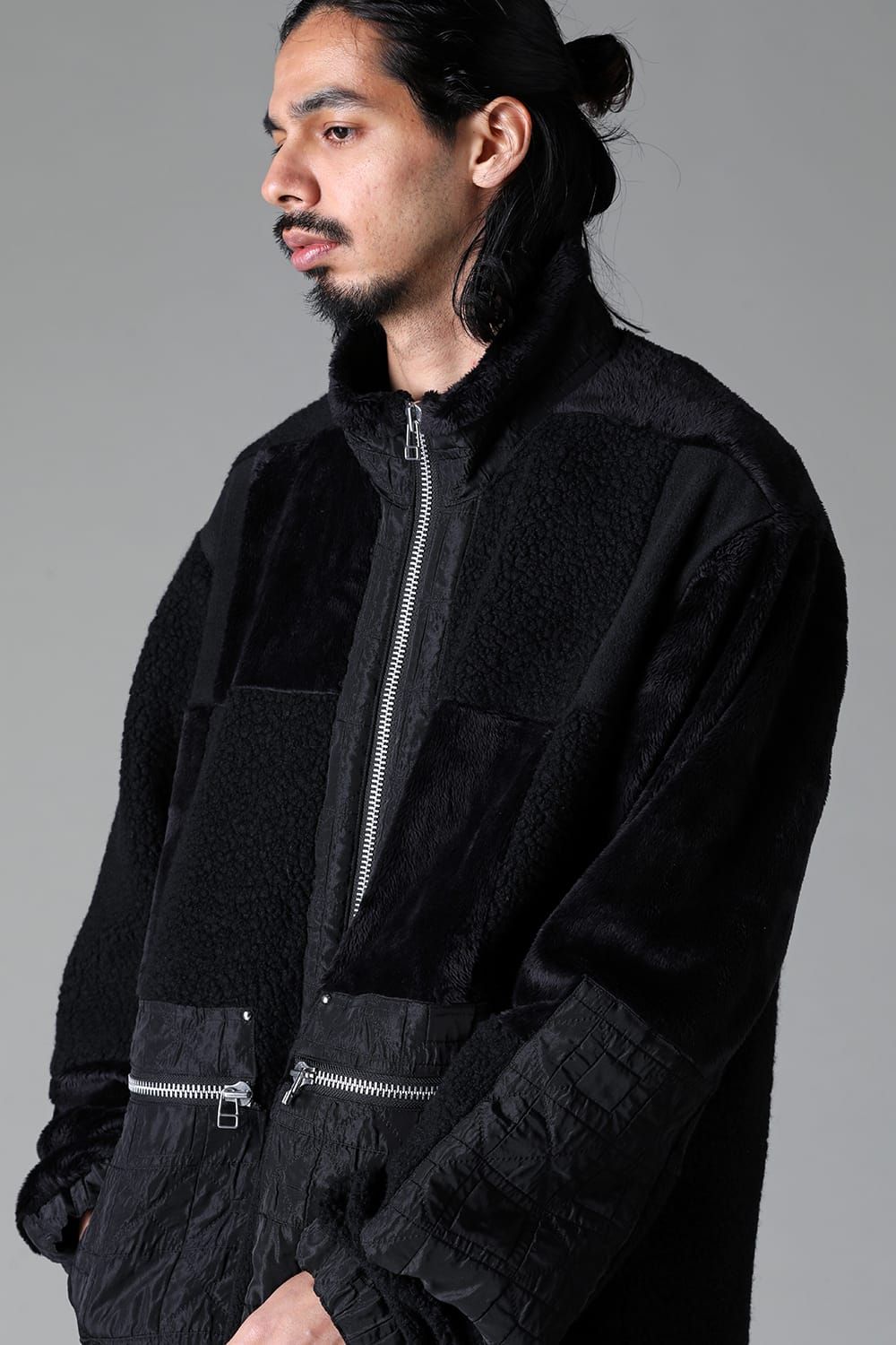 《2025AW先行予約》Fleece Combi Track Jacket"Black" / フリースコンビトラックジャケット"ブラック"