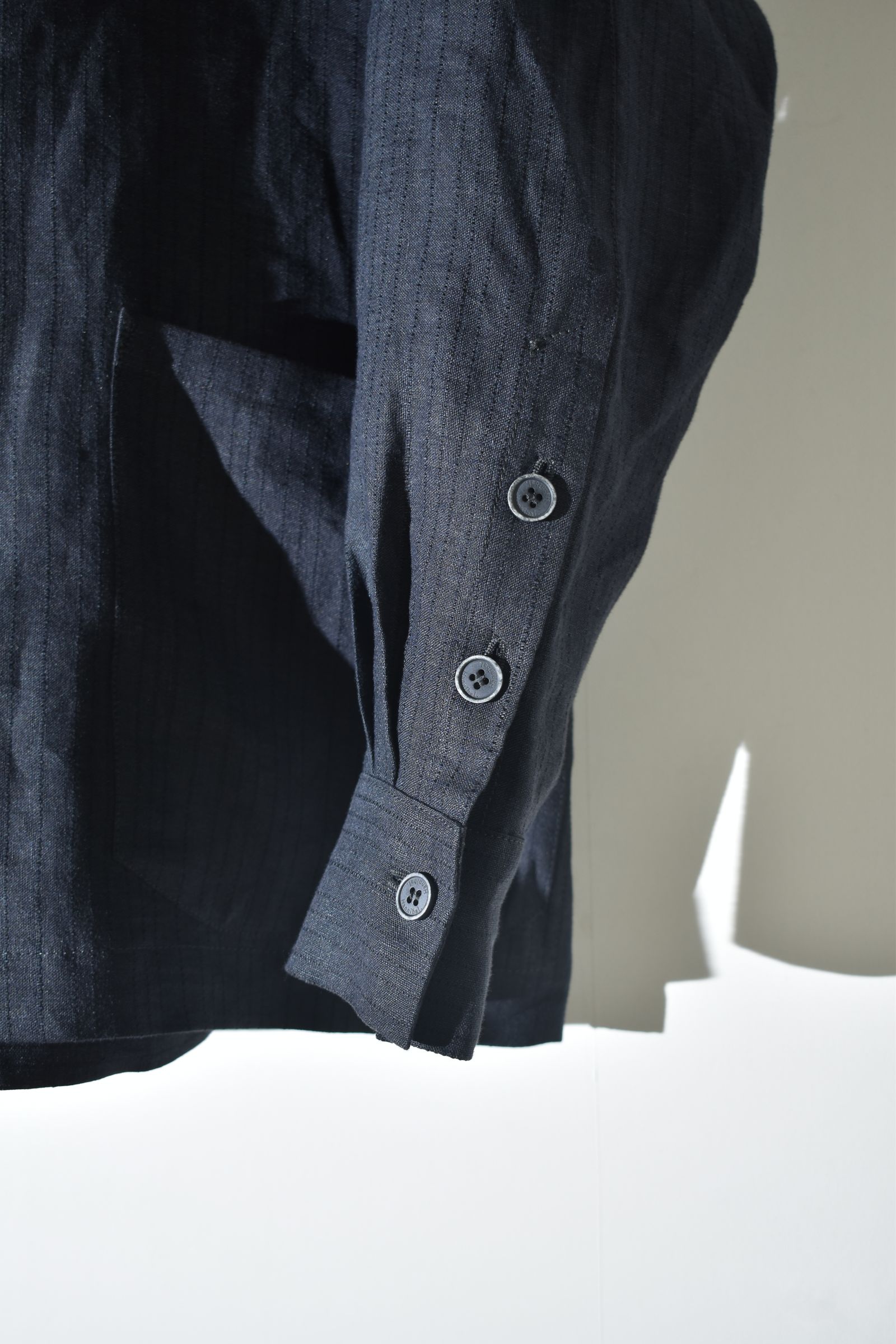 Linen Silk Shirts Jacket"Tuxedo" / リネンシルクシャツジャケット"タキシード"