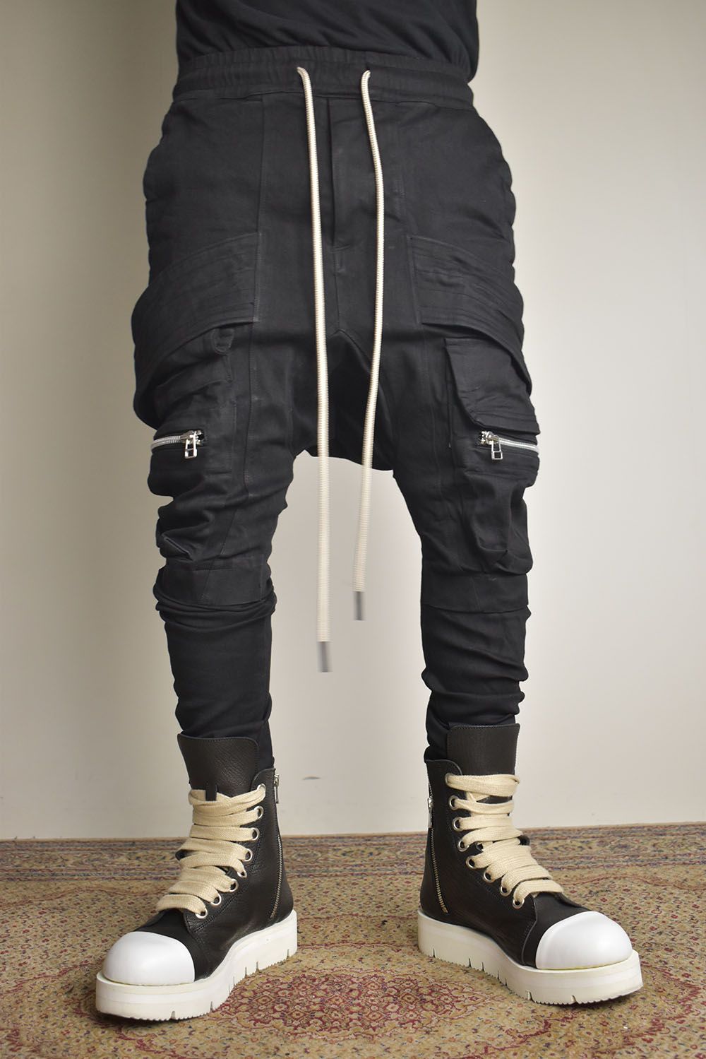 Denim  Cargo Sarouel Skinny"Black"/デニムカーゴサルエルスキニー"ブラック"