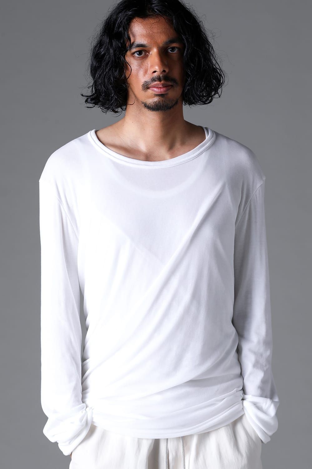 《2026SS先行予約》Twist Layerd Long Sleeve"Black / Cream /White /Stone /Brown" / ツイストロングスリーブ"ブラック/クリーム/ホワイト/ストーン/ブラウン"