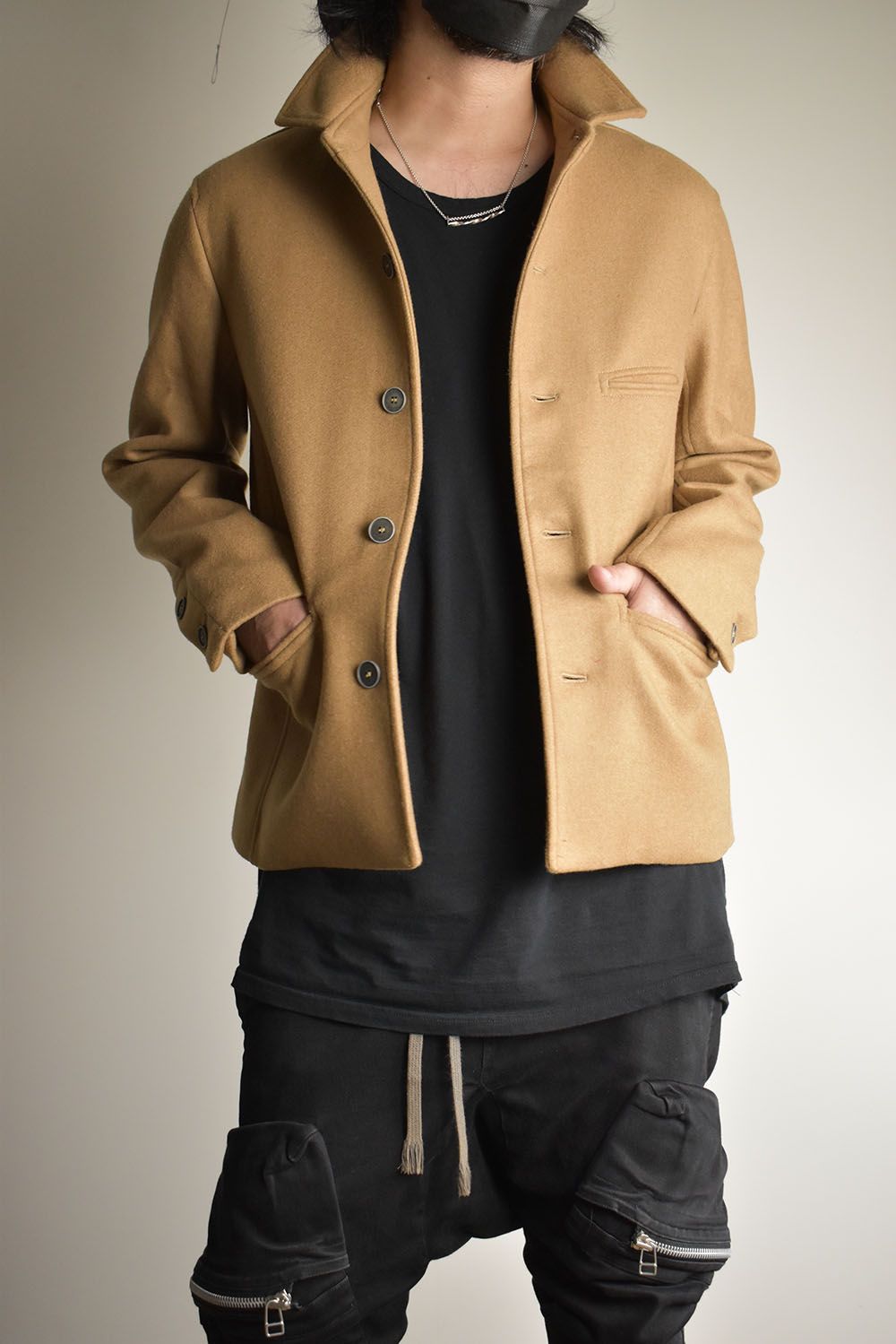 Wool Cashmere Work Jacket"Camel" / ウールカシミアワークジャケット"キャメル"