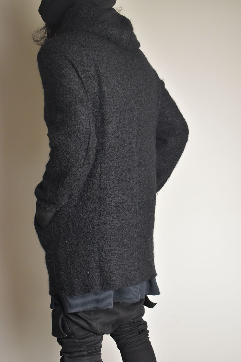 Mohair Knit Zip Hoodie "Black" / モヘアニットジップフーディ"ブラック"