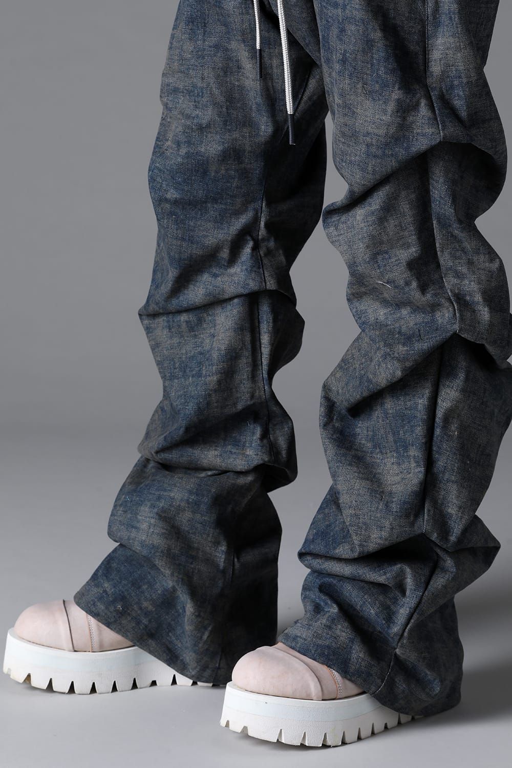 《2026SS先行予約》Blended Shades Denim Tuck Bootscut Pants"D.verdigris / L.verdigris /Steel Blue"/ ブレンデッドシェイドデニムタックブーツカットパンツ"ダークベルディグリ/ライトベルディグリ/スティールブルー"
