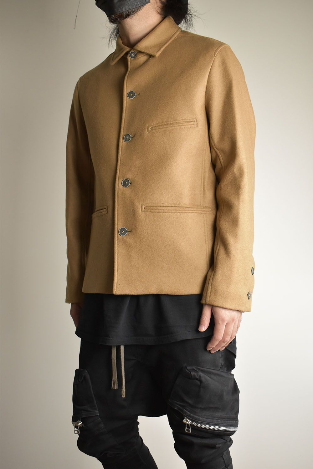 Wool Cashmere Work Jacket"Camel" / ウールカシミアワークジャケット"キャメル"