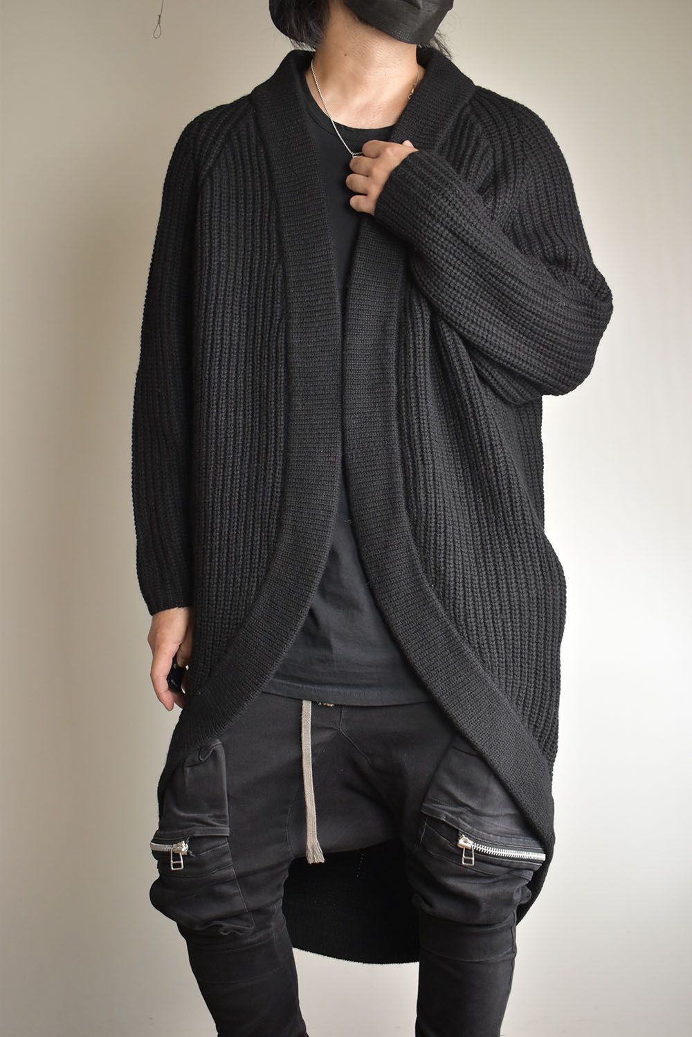 Knit Long Cardigan"Black"/ニットロングカーディガン"ブラック"