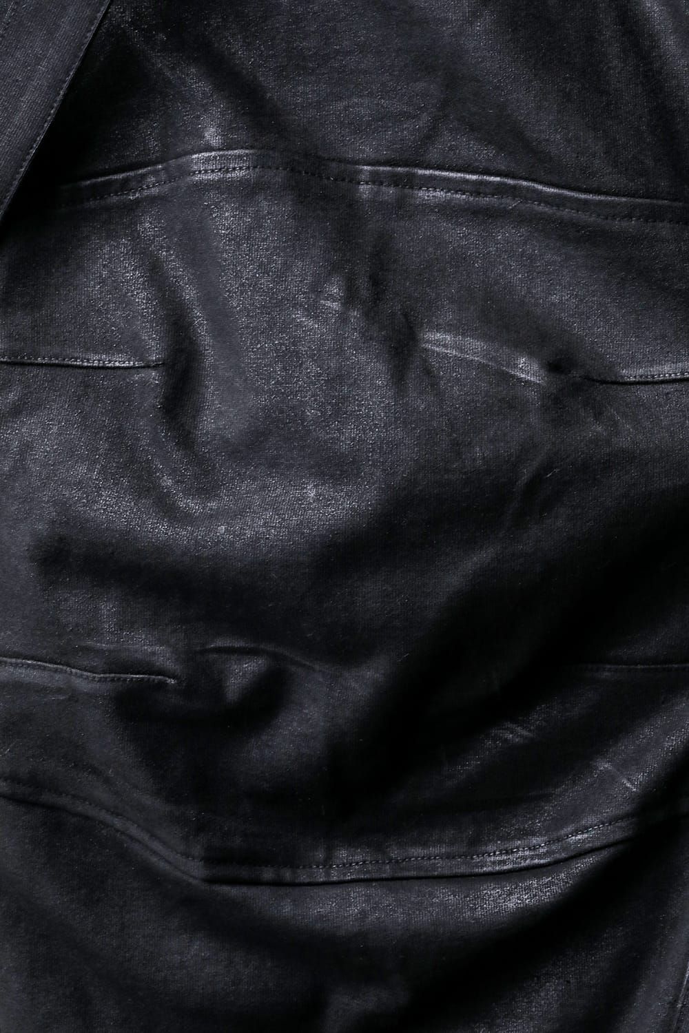 《2027SS先行予約分》Product Coated Dry Jersey Wide-Leg Cropped Pants"Black" / 製品コーティングドライジャージーワイドクロップドパンツ"ブラック"