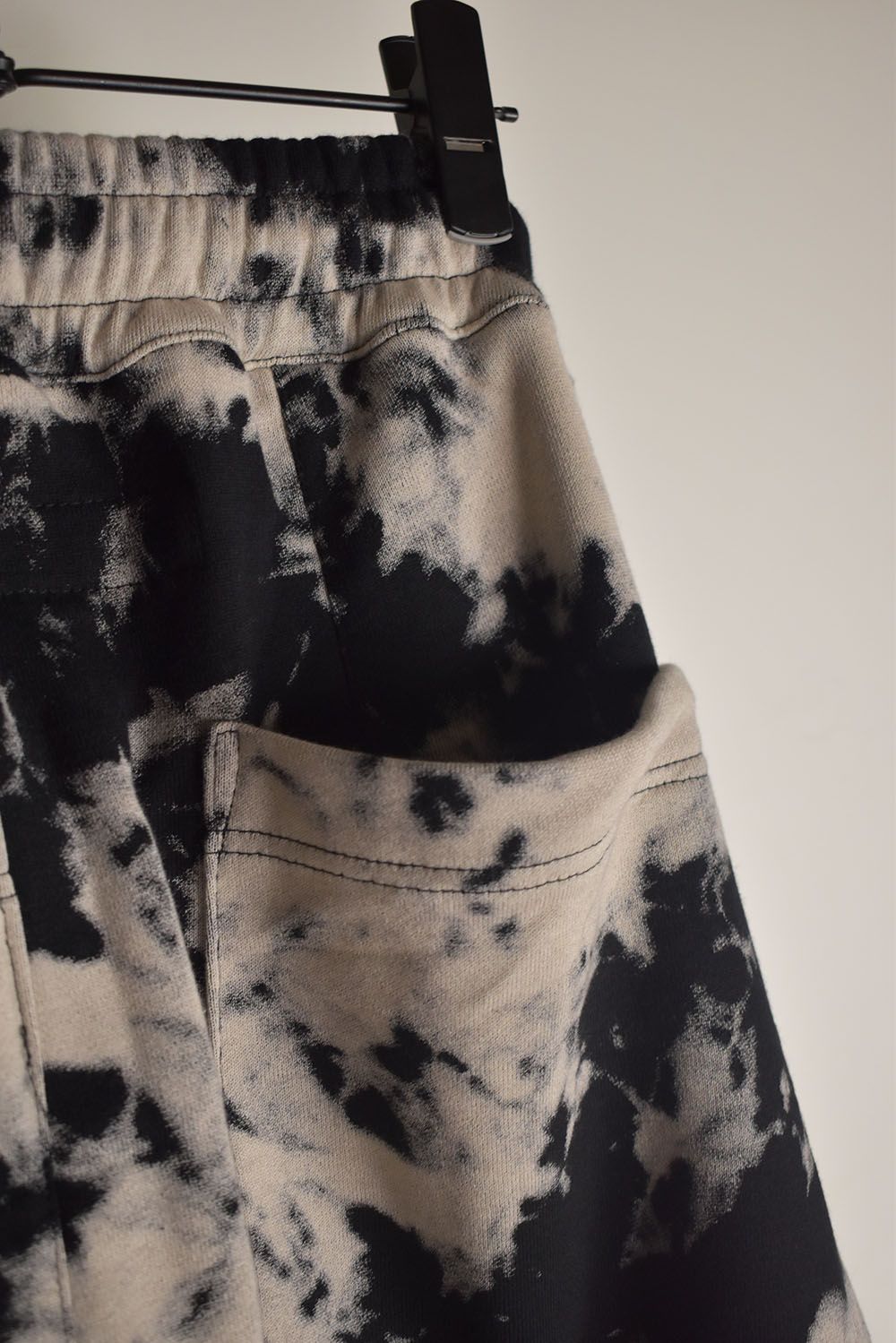 Discharge Pinting Cargo Sarouel Skinny"Black×Ivory" /ディスチャージプリントカーゴサルエルスキニー"ブラック×アイボリー"