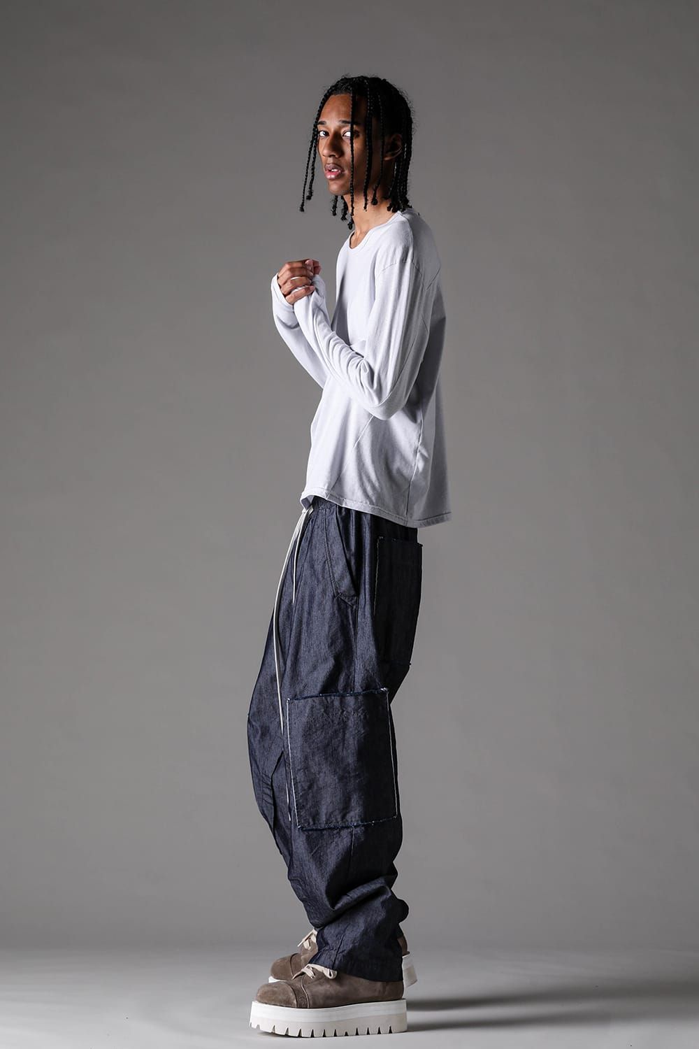 《2027SS先行予約》Switching Long Sleeve "Black / Ivory / Greige / Ice Blue / Pale Shell" / スウィッチングロングスリーブ"ブラック/アイボリー/グレージュ/アイスブルー/ペイルシェル"