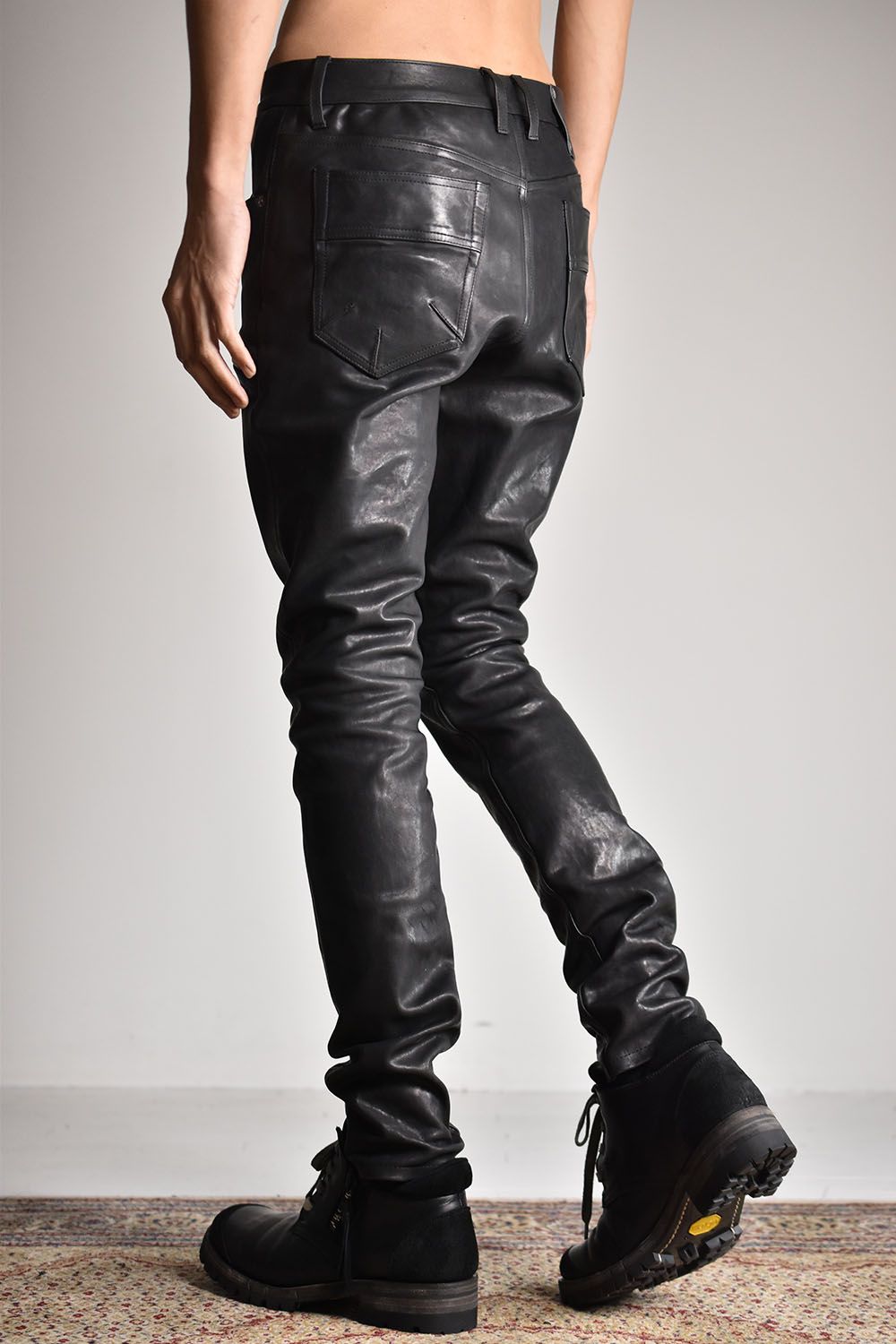 MARYAM  Kip Garment Dye Leather Pants"Black"/マリアムキップ製品染レザーパンツ"ブラック"