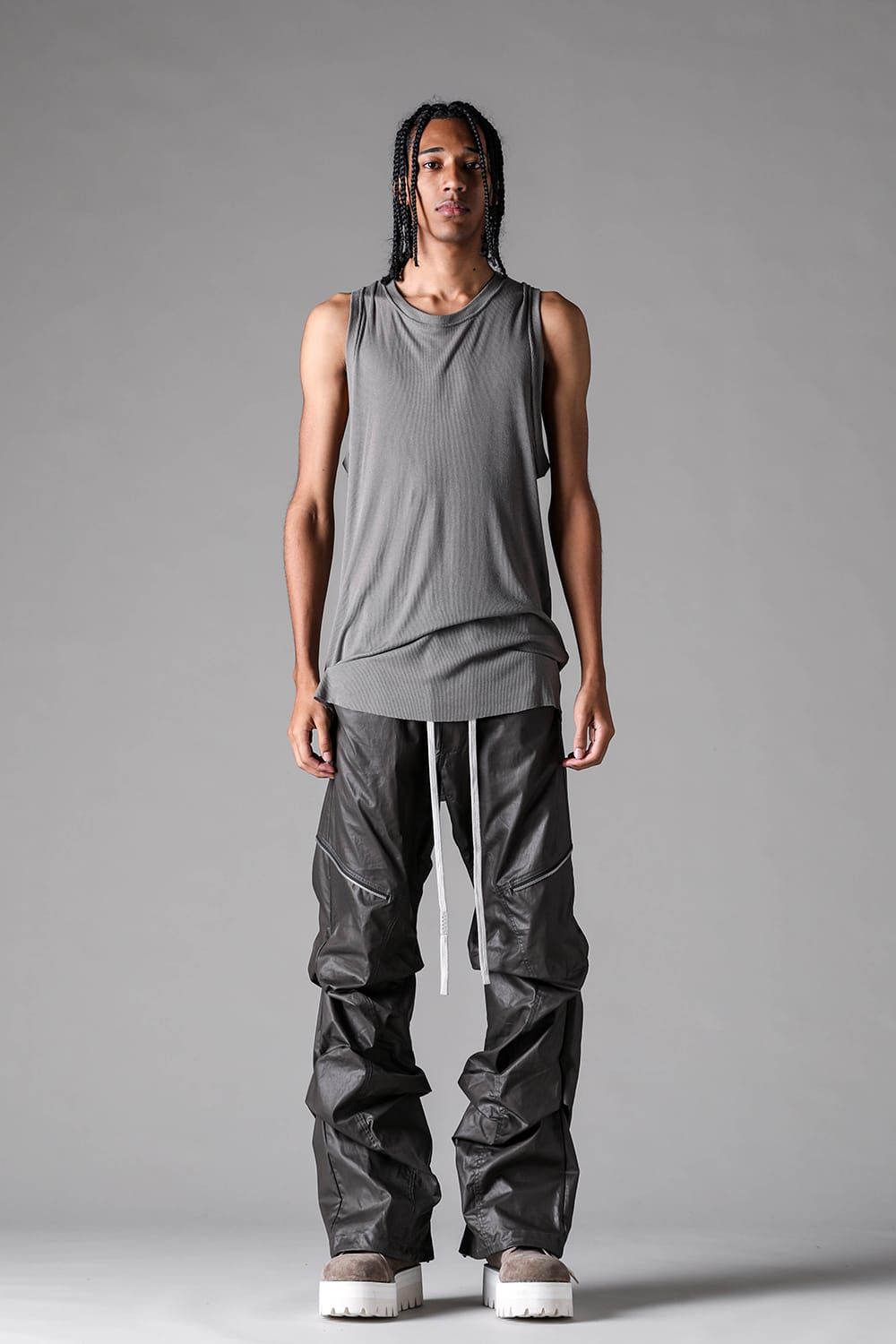 《2027SS先行予約》Rib Long Tank Top"Black / Ivory / L.Grey / Grey" / リブロングタンクトップ"ブラック / アイボリー /ライトグレー / グレー"