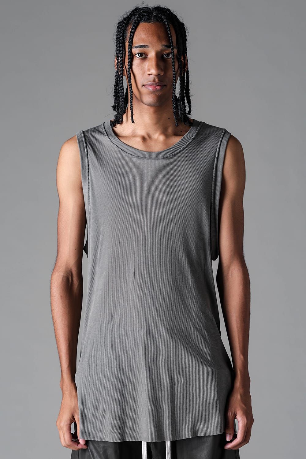 《2027SS先行予約》Rib Long Tank Top"Black / Ivory / L.Grey / Grey" / リブロングタンクトップ"ブラック / アイボリー /ライトグレー / グレー"