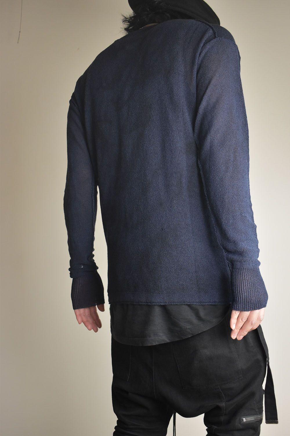 7G Paper Yarn Knit Pullover"Navy" / 7Gペーパーヤーンニットプルオーバー"ネイビー"