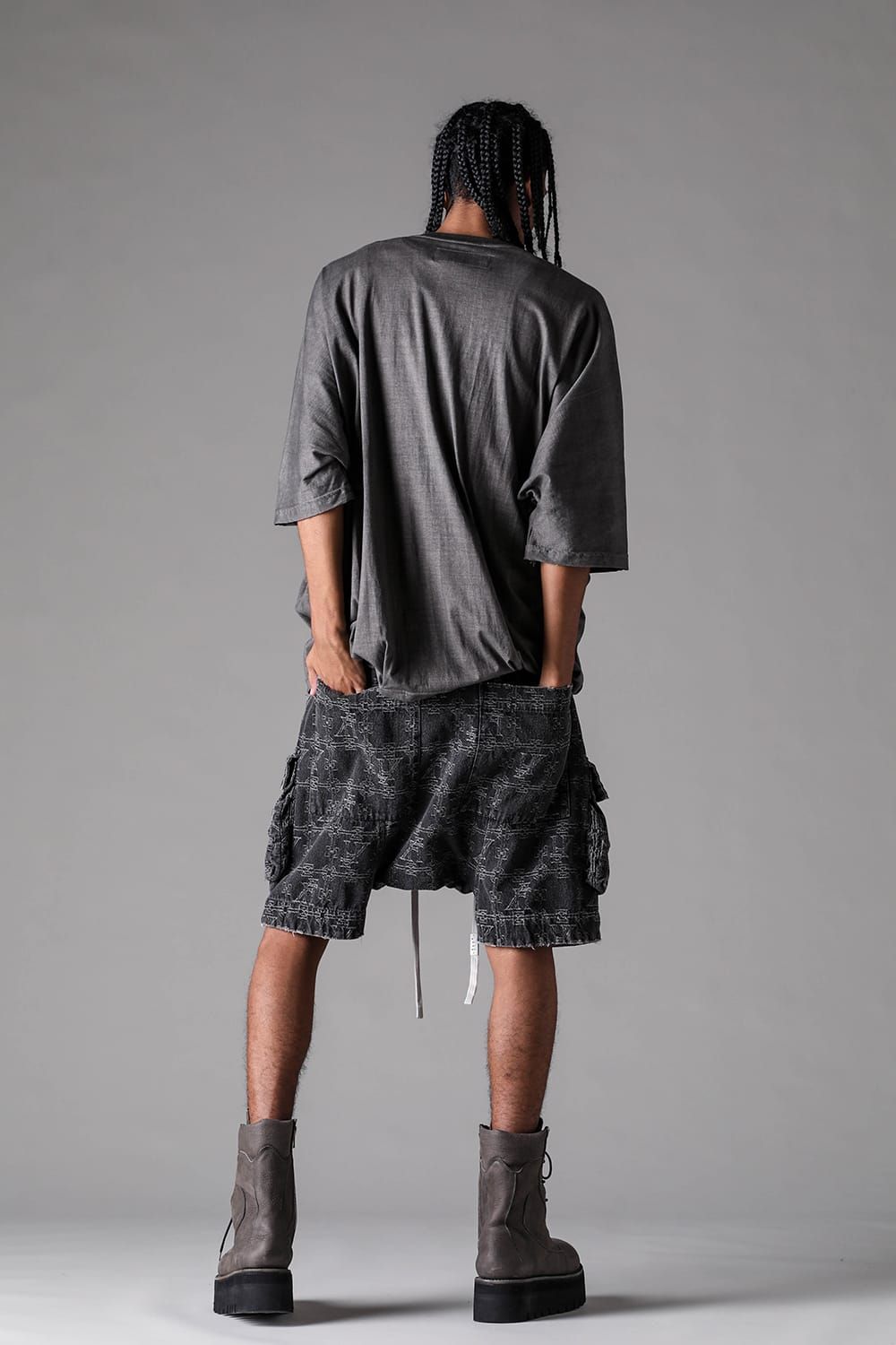 《2027SS先行予約》Sumi Dyed Dolman Jumbo Tee"L.Grey / Grey / D.Grey" / 墨染ドルマンジャンボTee"ライトグレー / グレー /ダークグレー"