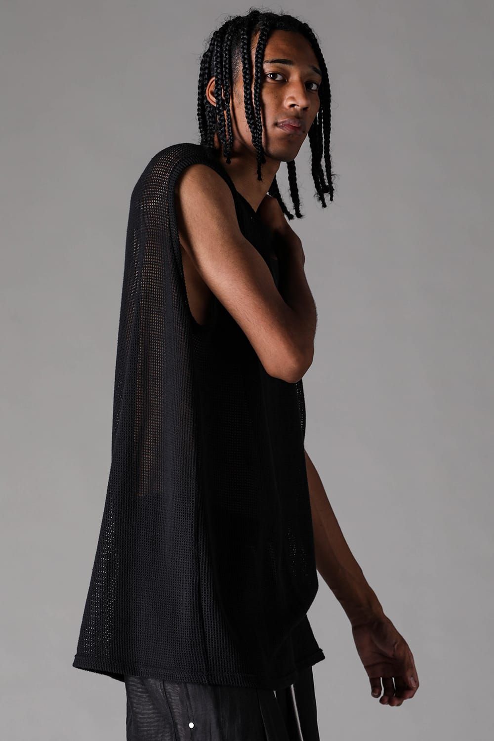 《2027SS先行予約》Mesh Tank Top "Black" / メッシュタンクトップ "ブラック"