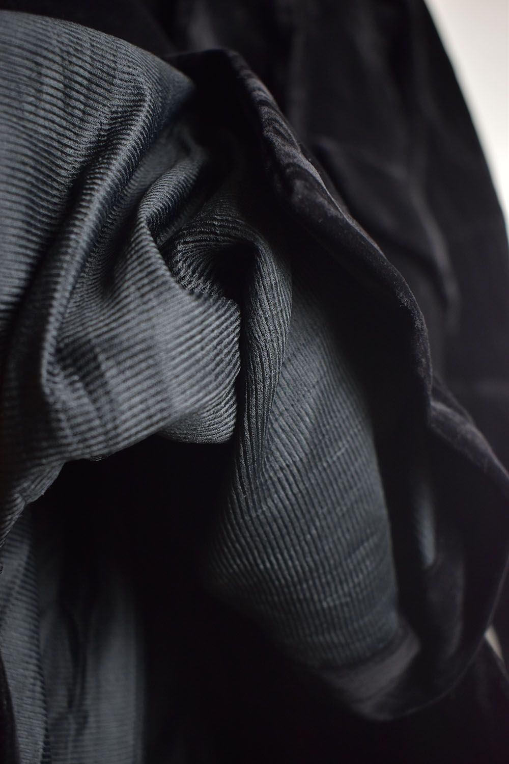 Washer Velour Hooded Long Jacket"Black" / ワッシャーベロアフーデッドロングジャケット"ブラック"