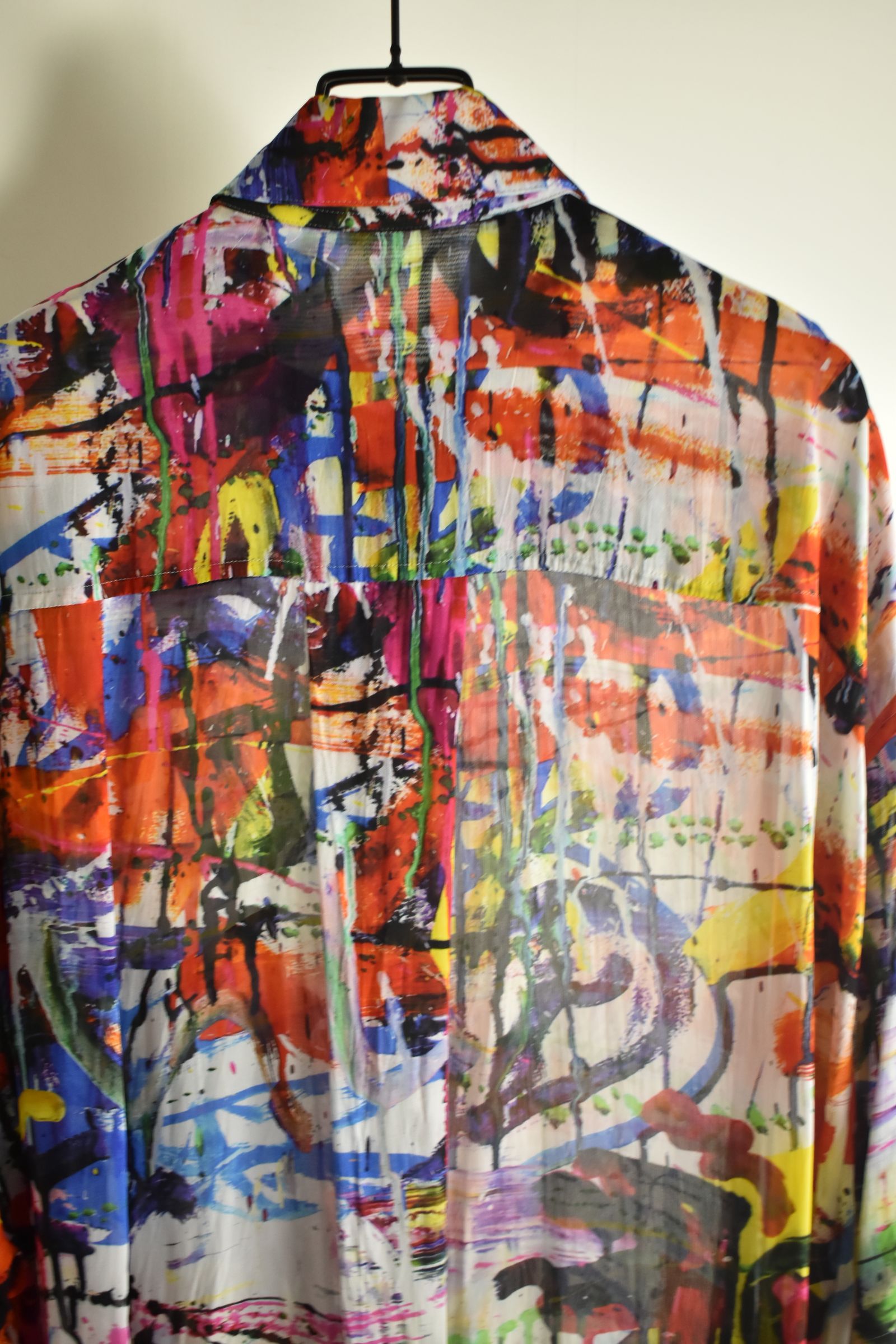 Rayon Chiffon Inkjet Print Short-Sleeved Big Shirt&Dress"Color Print" / レーヨンシフォンインクジェットプリント半袖ビッグシャツ / ワンピース"カラープリント"