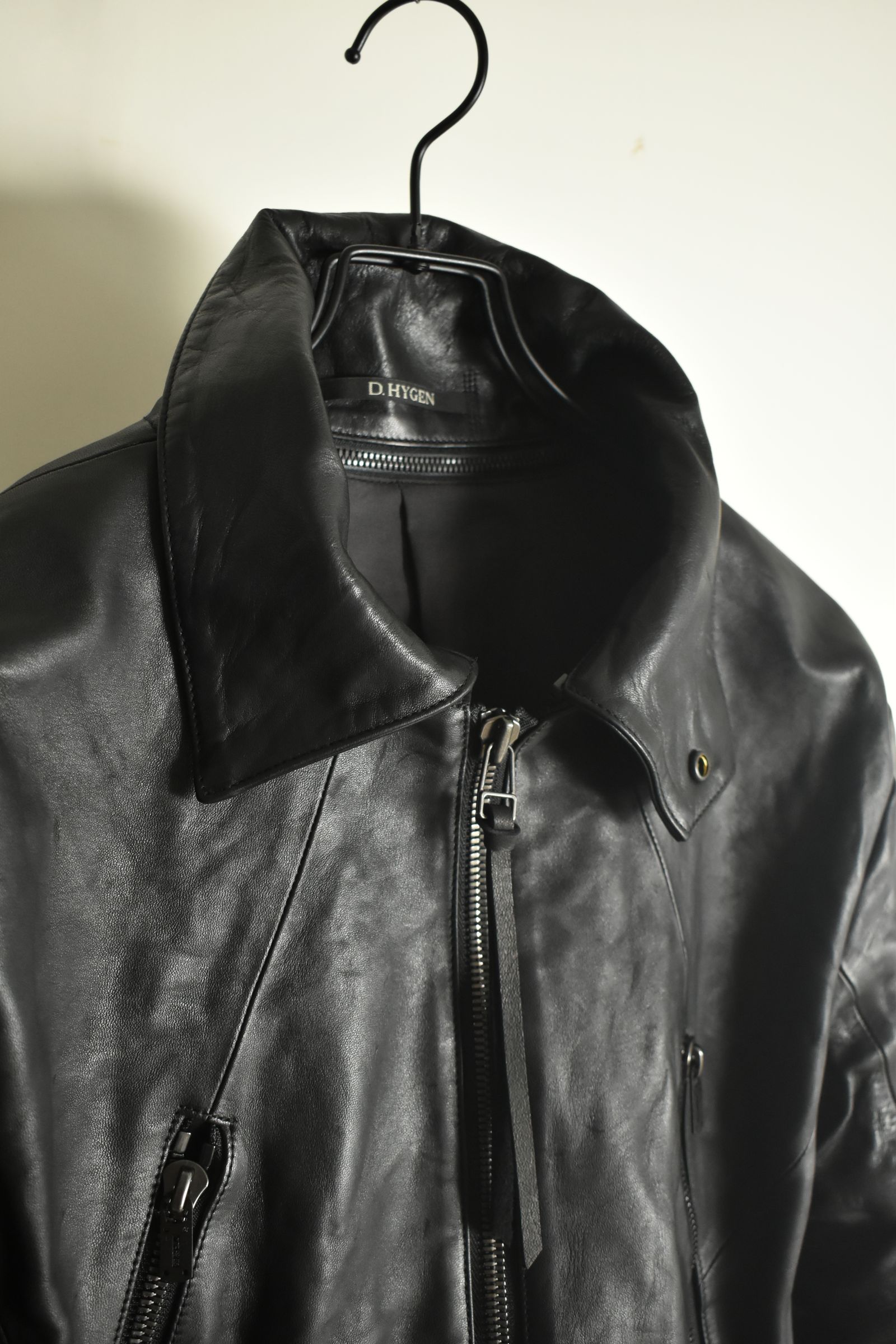 Horse Leather Collar Detachable Jacket"Black" / ホースレザーカラーデタッチャブルジャケット"ブラック"