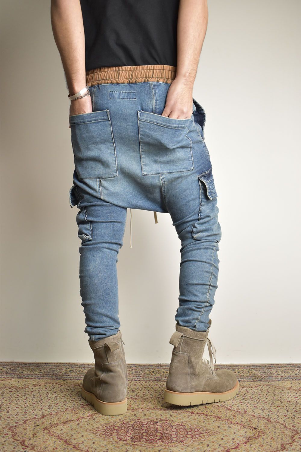 Vintage Denim Cargo Sarouel Skinny"Blue" / ヴィンテージデニムカーゴサルエルスキニー"ブルー"