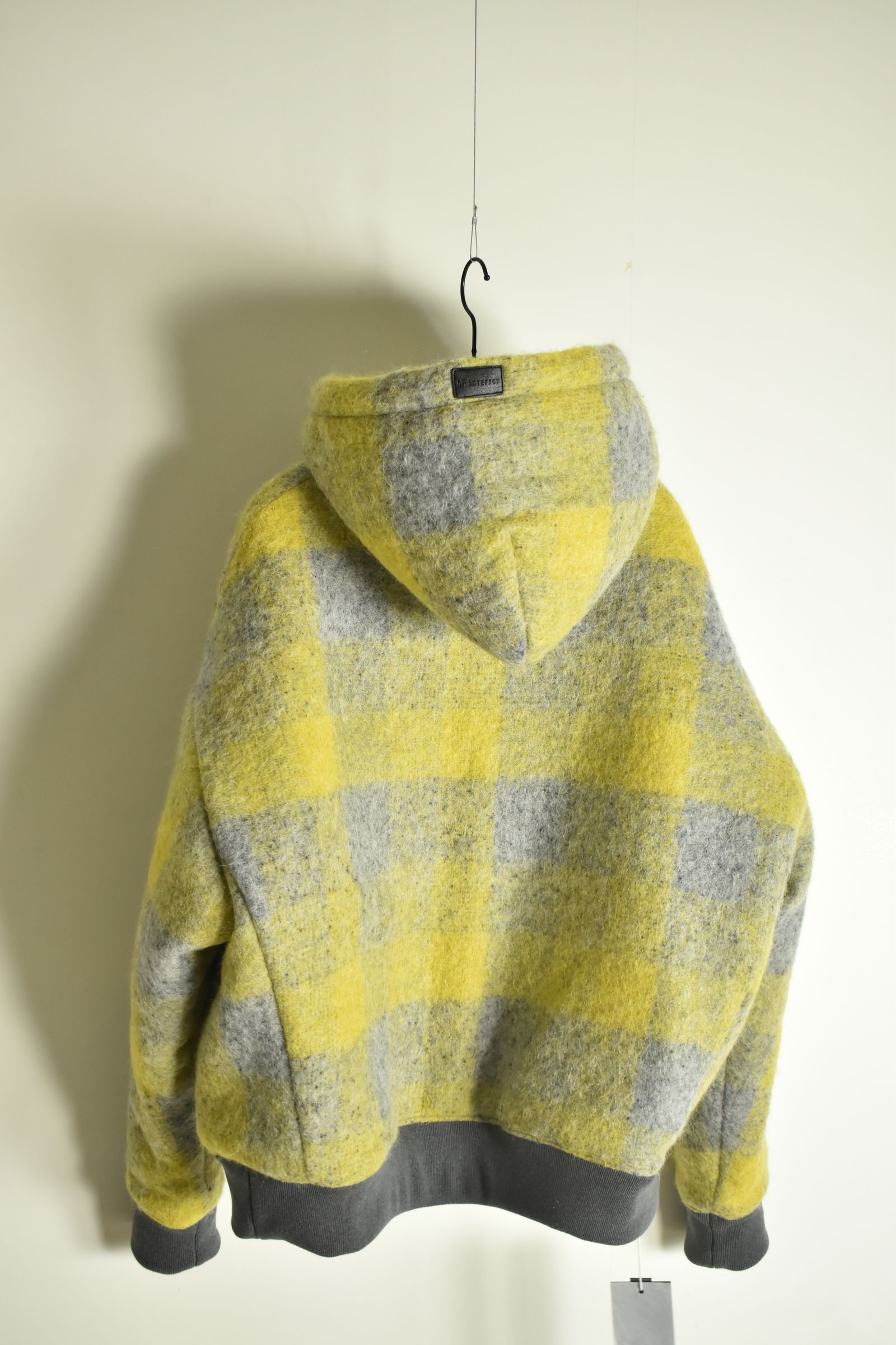 《2026AW先行予約》Plaid Padded Hoodie"Yellow" / プレイドパデッドフーディ"イエロー"