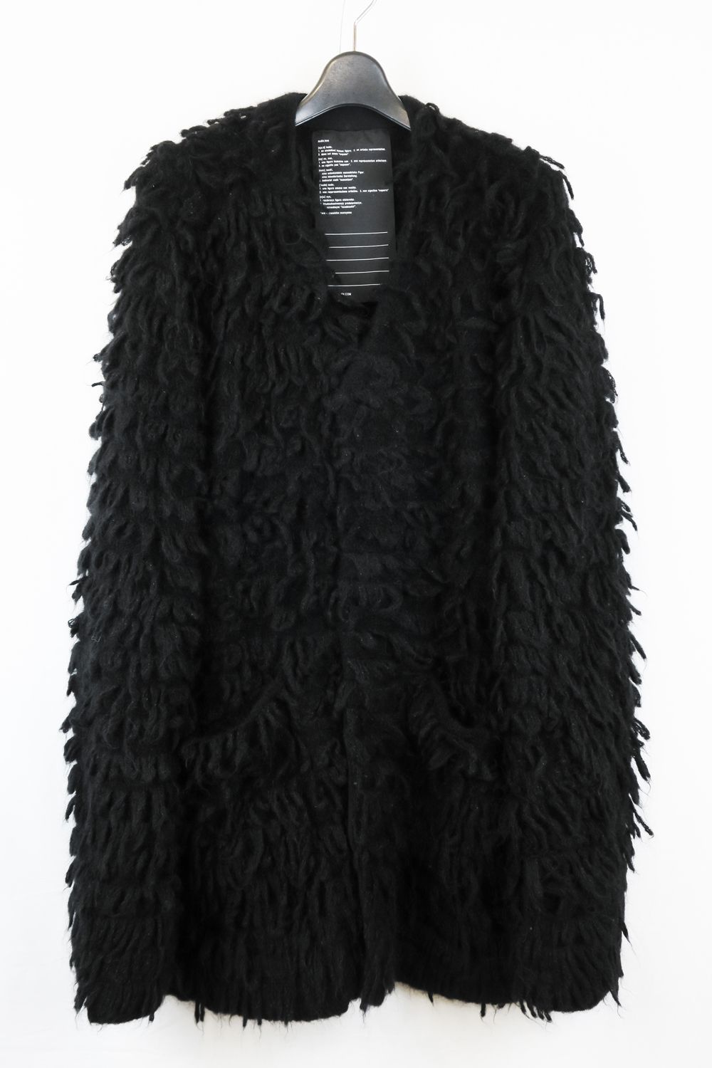 5GG Long Pile Knit Cardigan"Black" / ロングパイルニットカーディガン"ブラック"