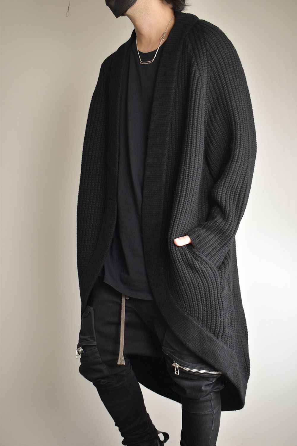 Knit Long Cardigan"Black"/ニットロングカーディガン"ブラック"