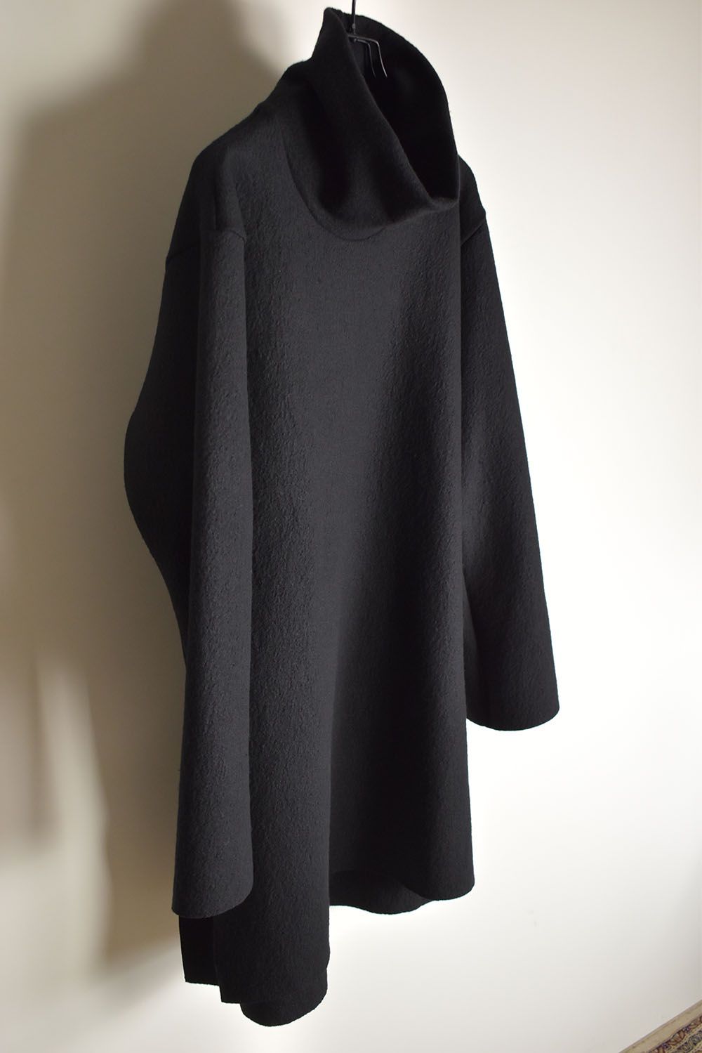 High Neck Long Pullover"Black"/ ハイネックロングプルオーバー"ブラック"