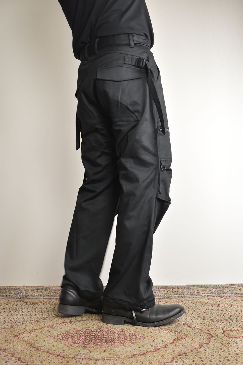 Jersey-like Denim Work Baggy Pants “Black" / ジャージーライクデニムワークバギーパンツ"ブラック"