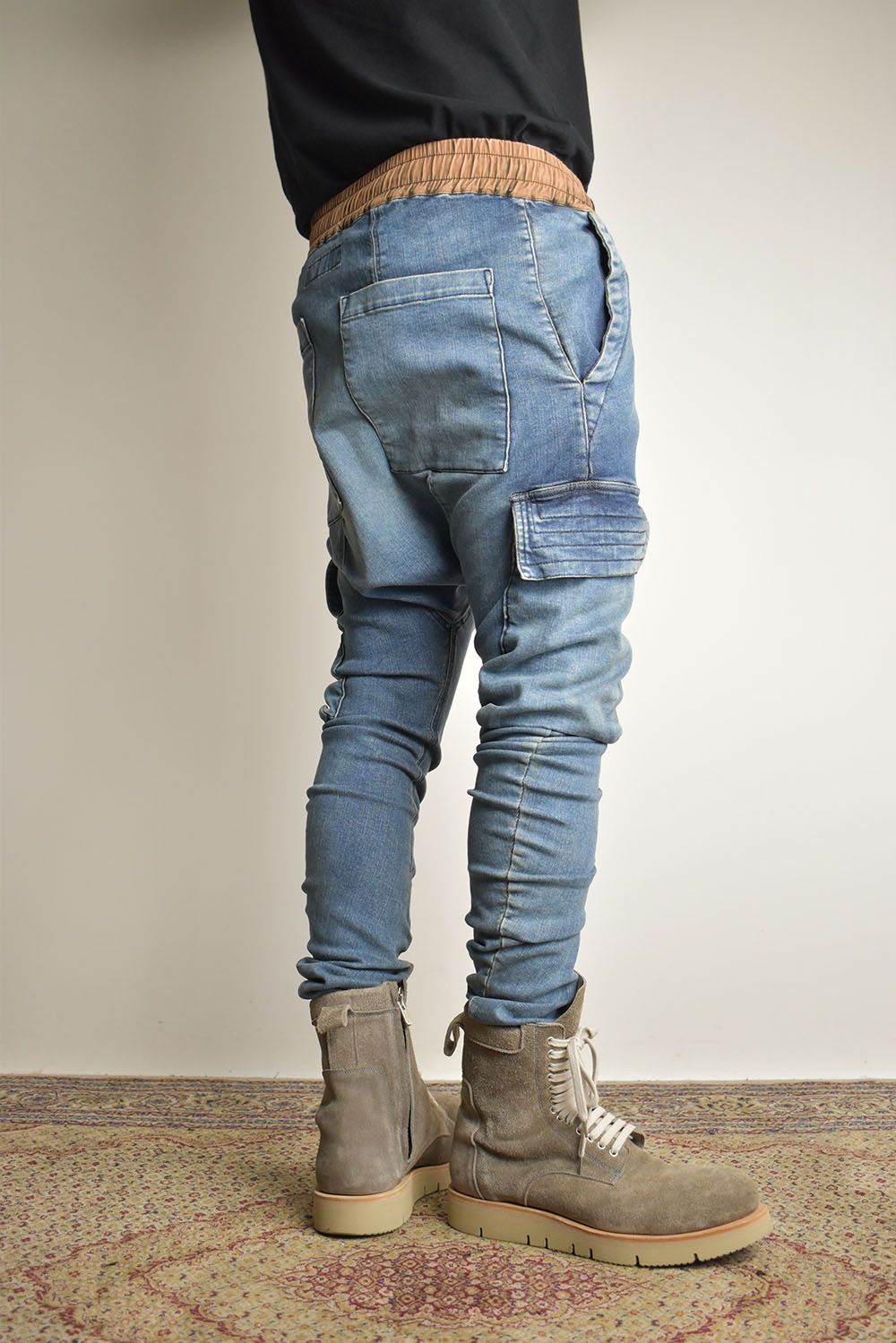 Vintage Denim Cargo Sarouel Skinny"Blue" / ヴィンテージデニムカーゴサルエルスキニー"ブルー"