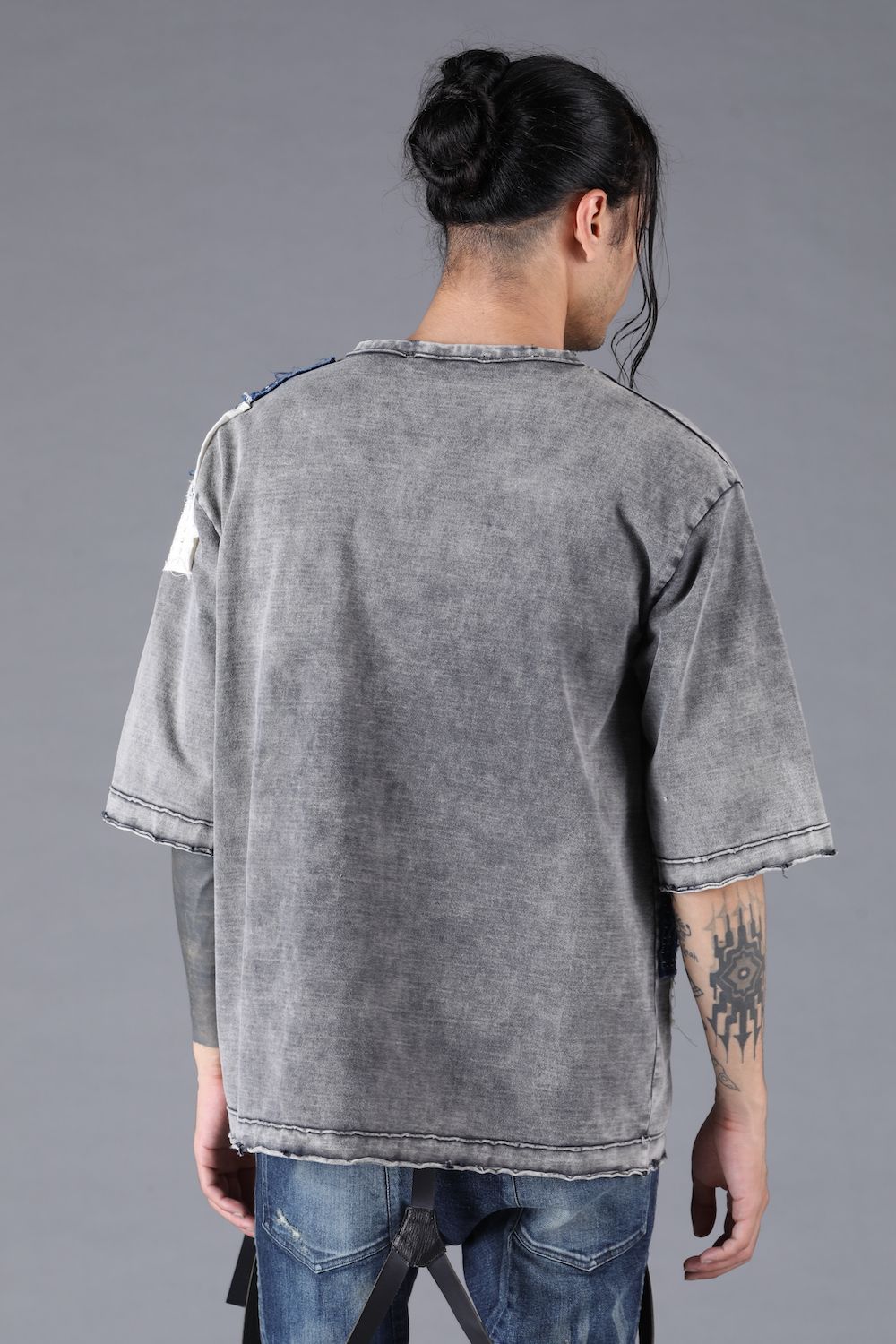 Damage  Patch Tee"Charcoal" / ダメージパッチTシャツ"チャコール"