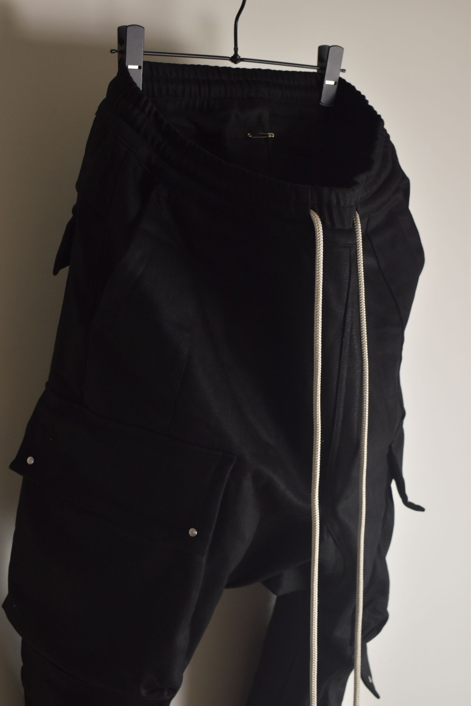 Bonding Sarouel Cargo Jogger Denim"Black" / ボンディングサルエルカーゴジョガーデニム"ブラック"