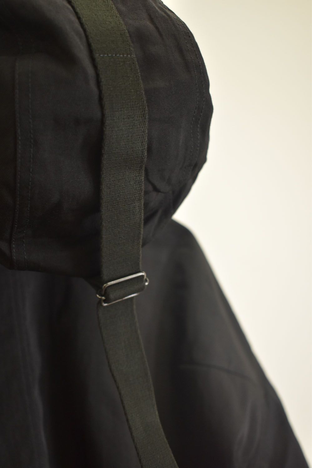 Nylon Wool Twill Hooded Jacket"Black" / ナイロンウールツイルフーデッドジャケット"ブラック"