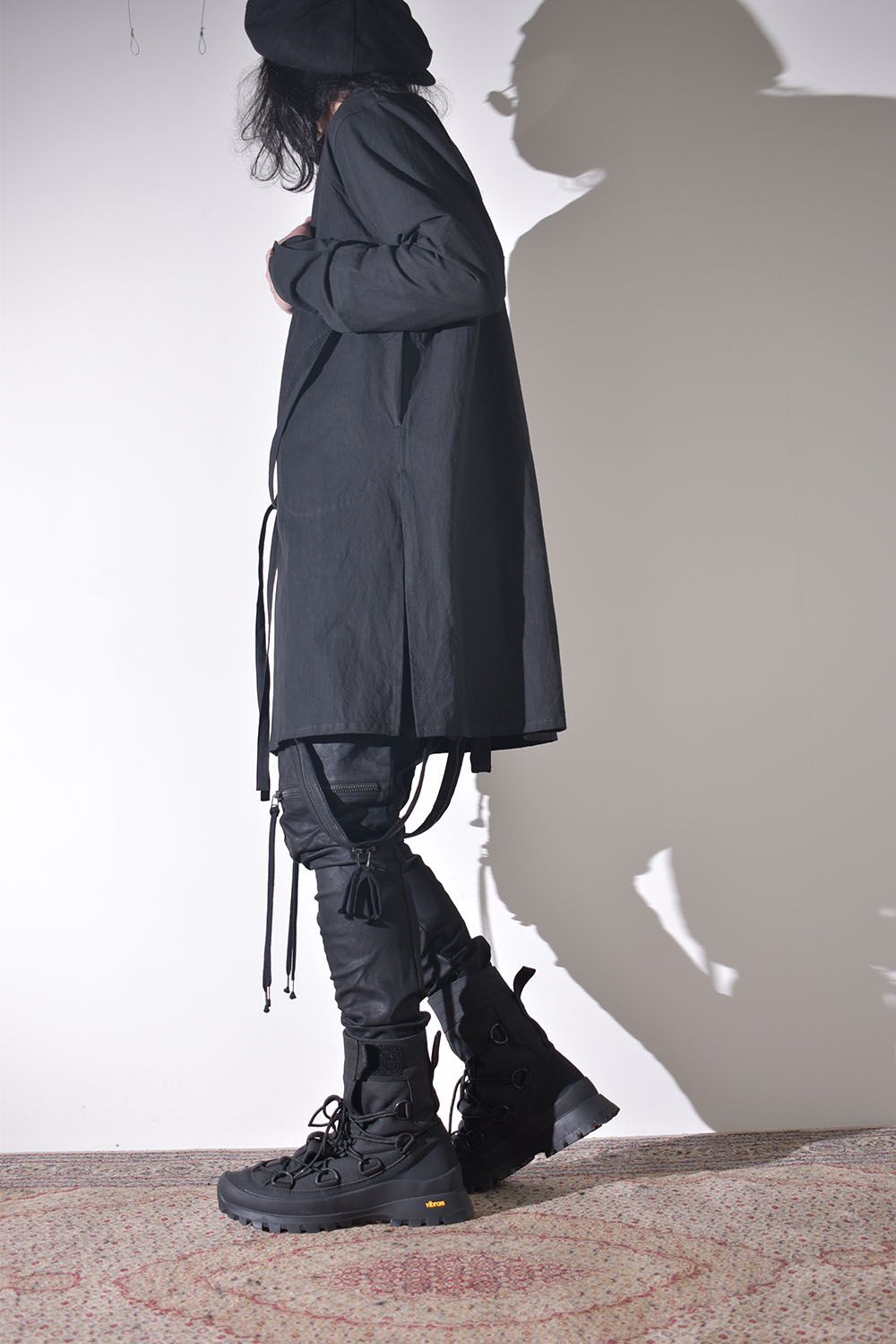 冬のニットジャケットスタイル