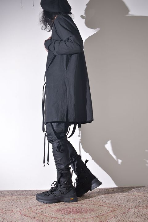 冬のニットジャケットスタイル