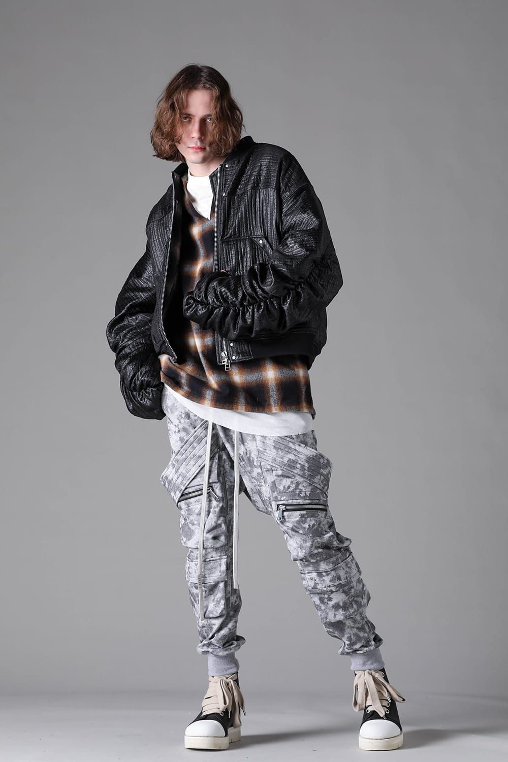 《2026AW先行予約》Sweat Belt Cargo Sarrouel Easy"L.Grey" / スウェットベルトカーゴサルエルイージー"ライトグレー"