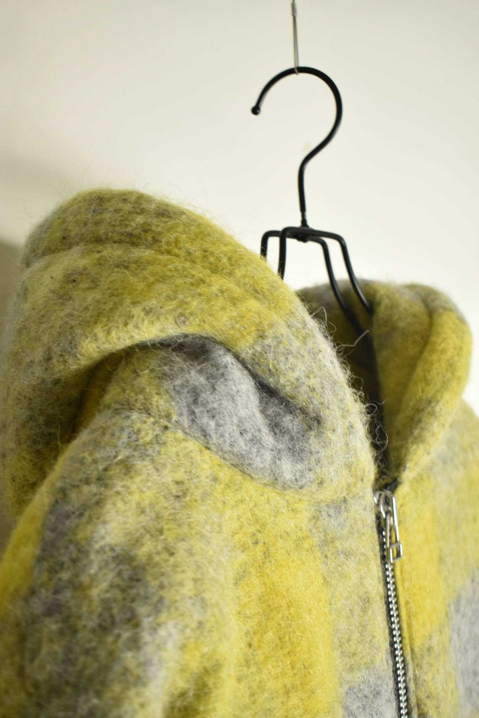 《2026AW先行予約》Plaid Padded Hoodie"Yellow" / プレイドパデッドフーディ"イエロー"