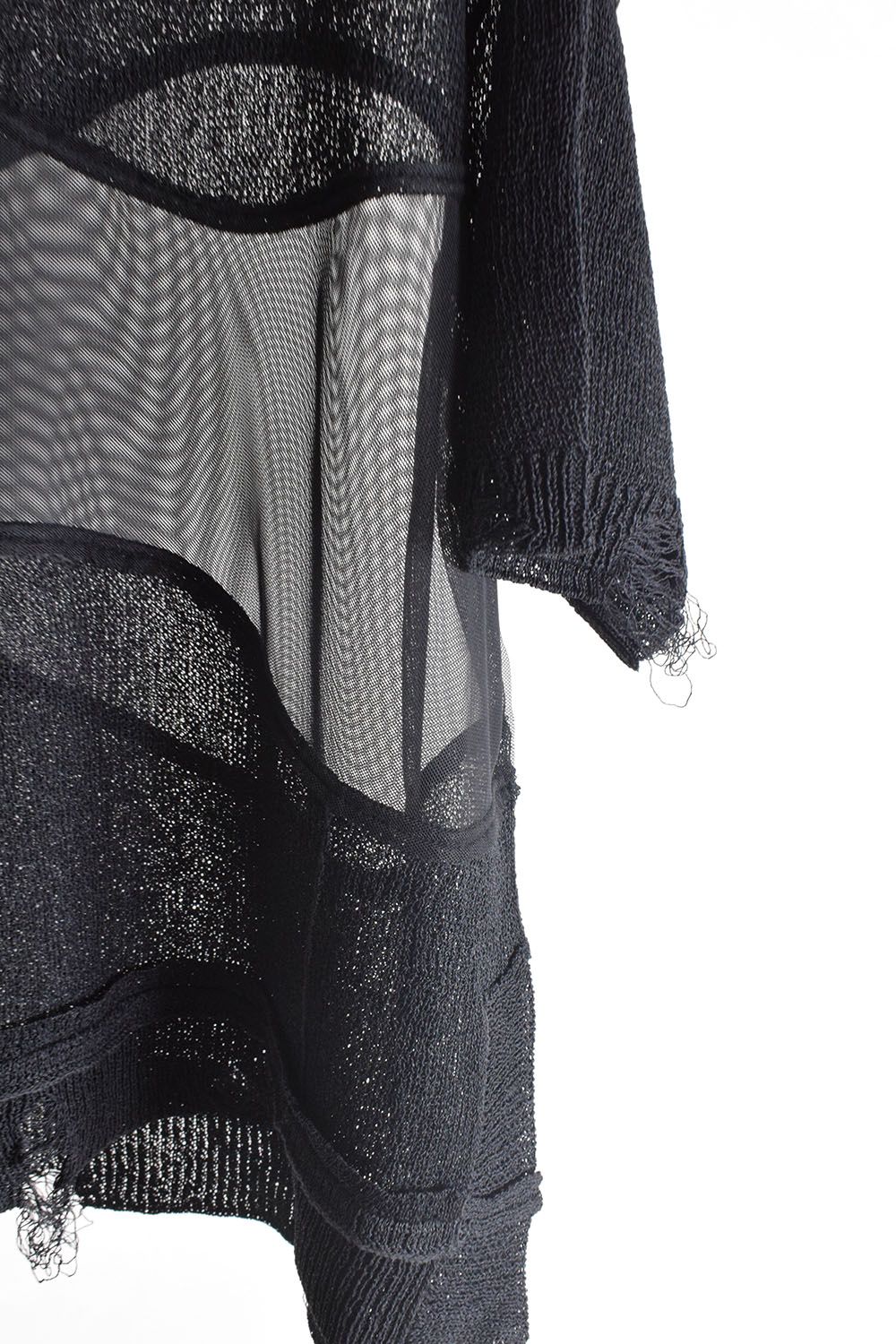 Dock Reverse Knit Tee"Black" / ドッキングリバースニットTee"Black"