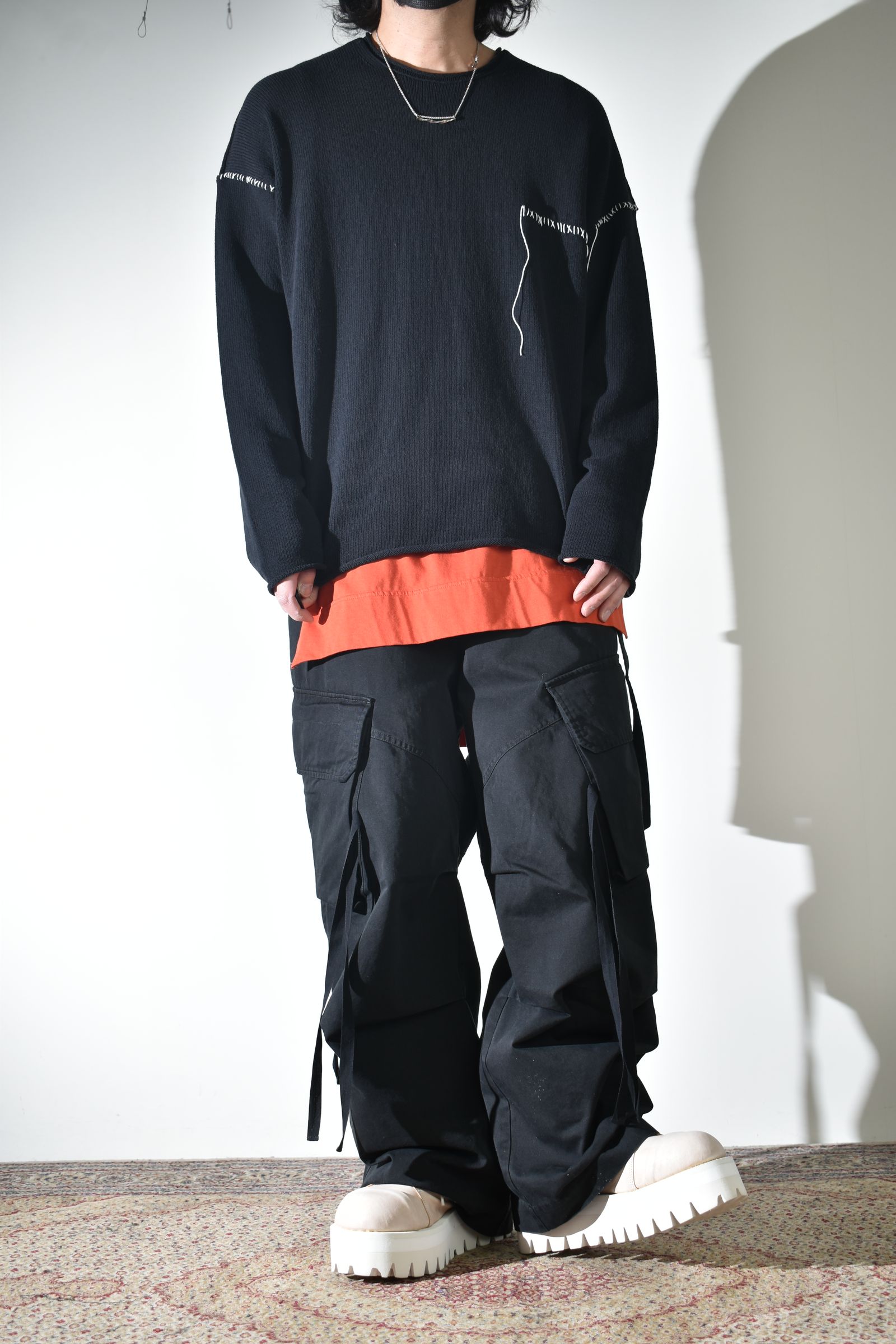 差し色とリラックスカジュアル