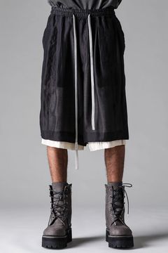 《2027SS先行予約》Layerd Wide Shorts"Black" / レイヤードワイドショーツ"ブラック"