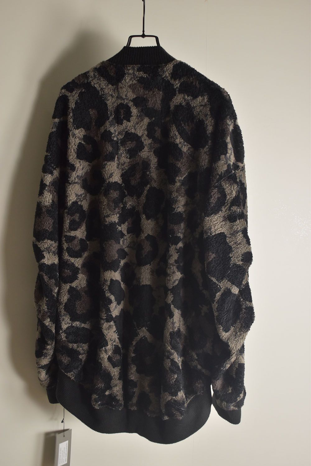 Large Leopard Fleece Cardigan "Dark Leopard" / ラージレオパードフリースカーディガン"ダークレオパード"