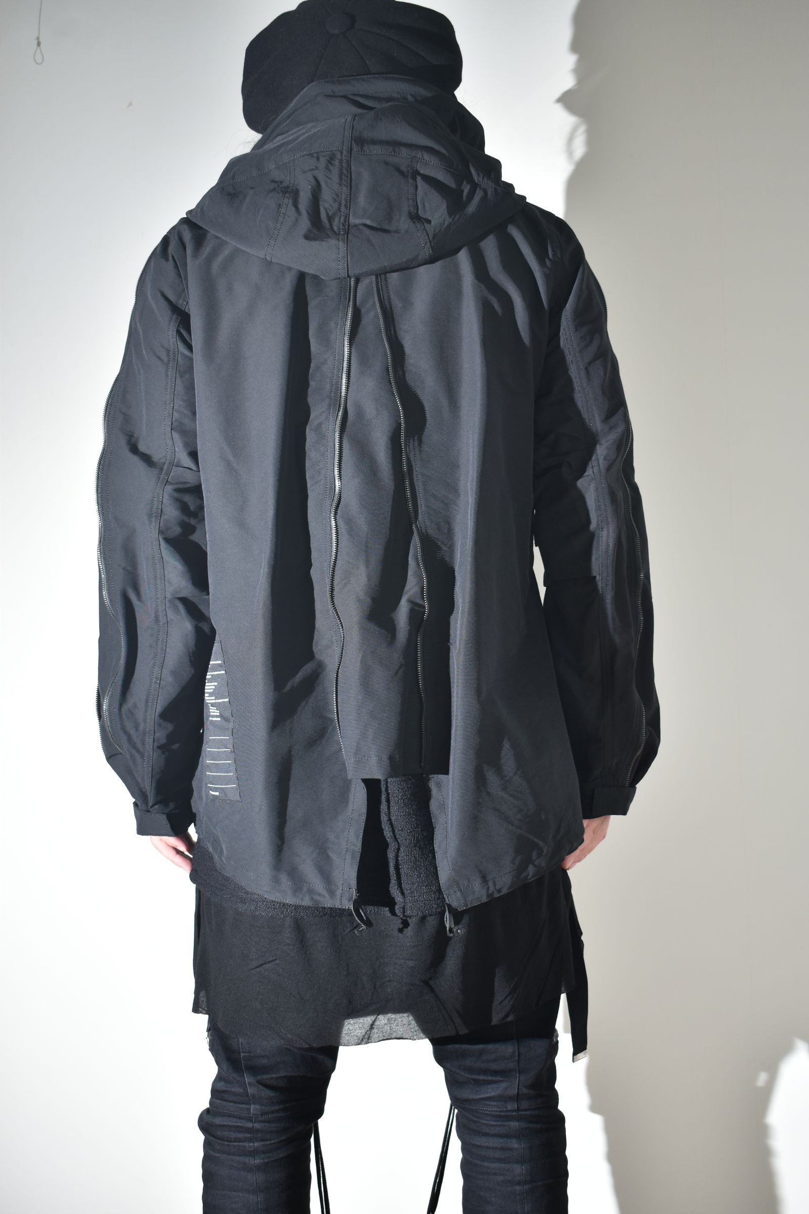 Multi Zip Short Mods Coat"Black" / マルチジップショートモッズコート"ブラック"
