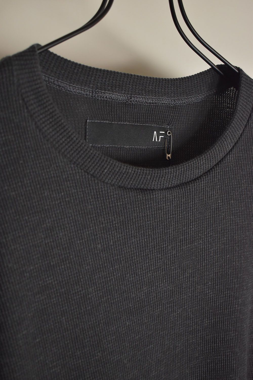 Layered Crew Neck Top"D.Grey" / レイヤードクルーネックトップ"ダークグレー"